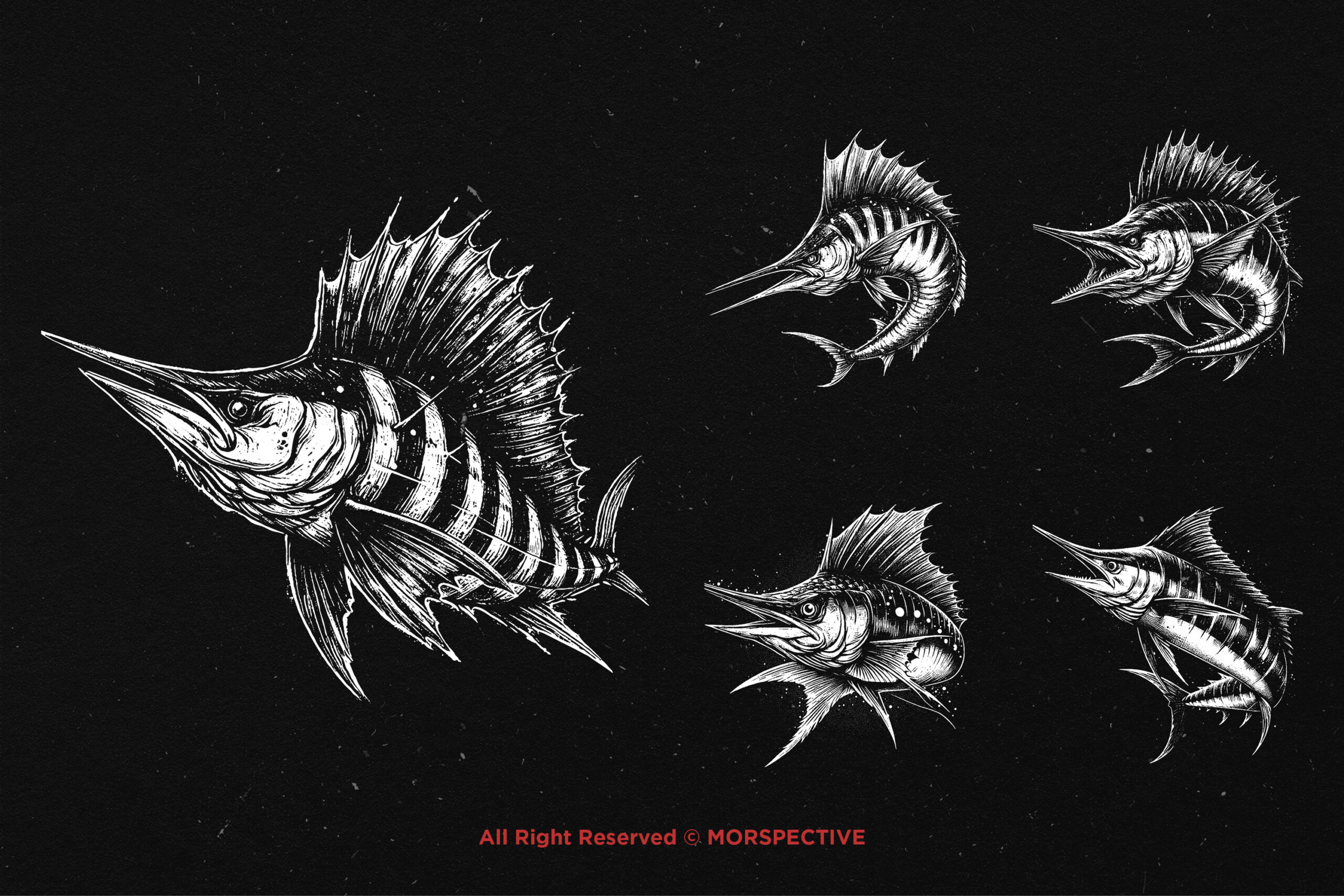 10 Bundle Dark Art Marlin Fish 3 10 Bundle Dark Art Marlin Fish - Image 3