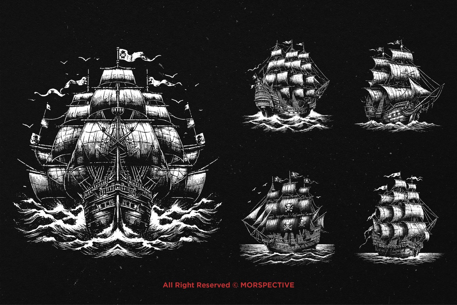 10 Bundle Dark Art Pirates Ship 3 10 Bundle Dark Art Pirates Ship - Image 3