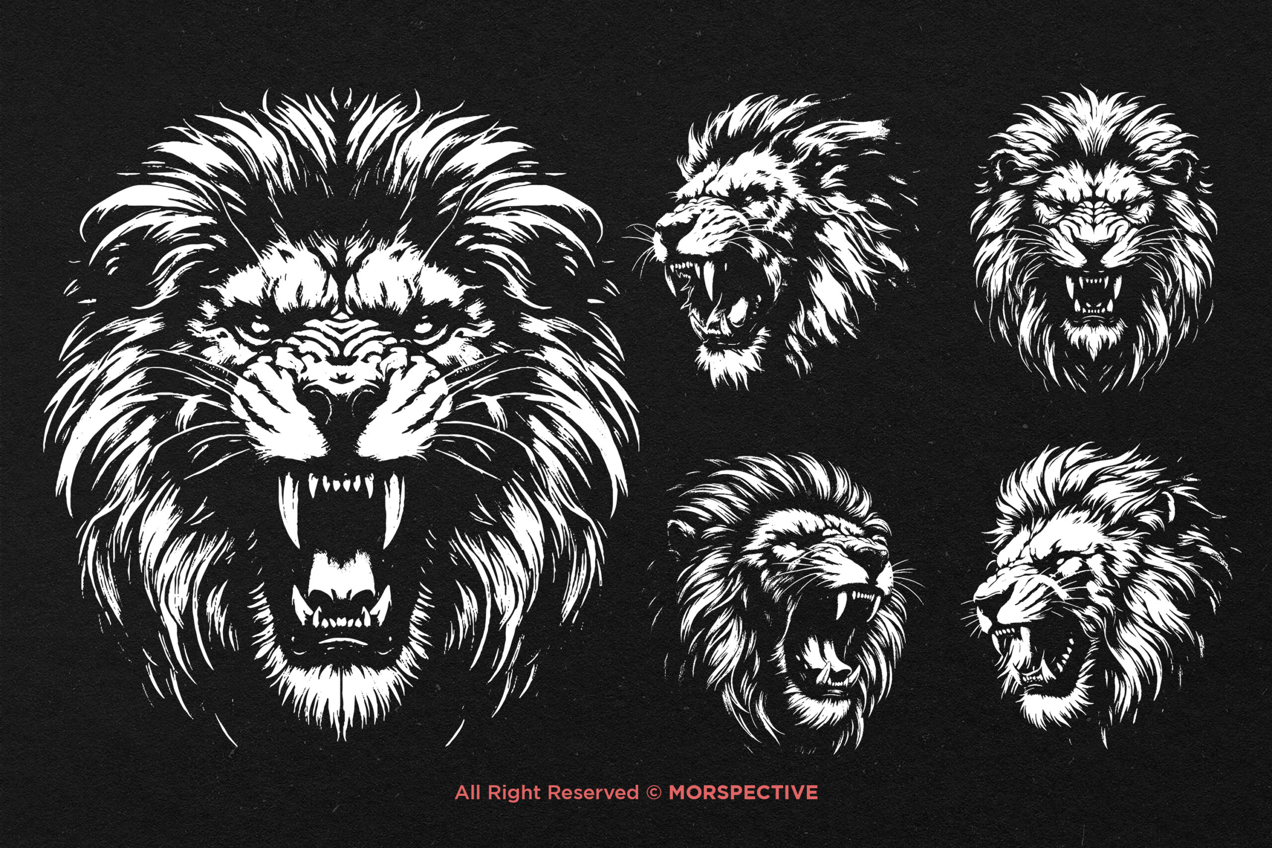 10 Bundle Dark Art Lion Beast - Image 2
