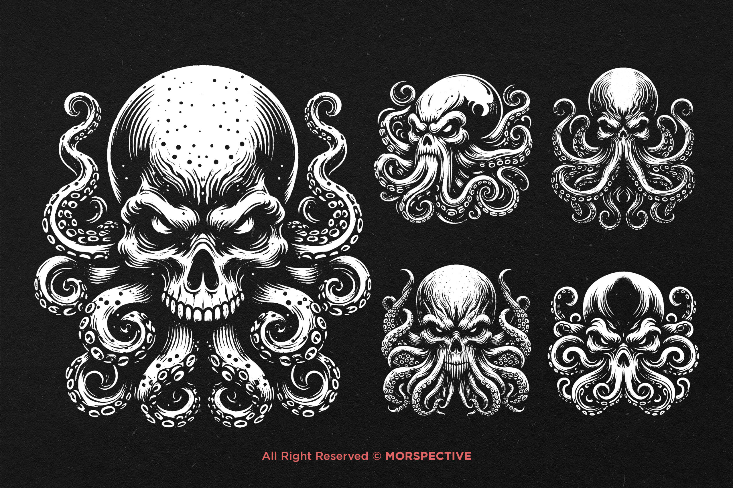 10 Bundle Dark Art Octopus Beast - Image 3