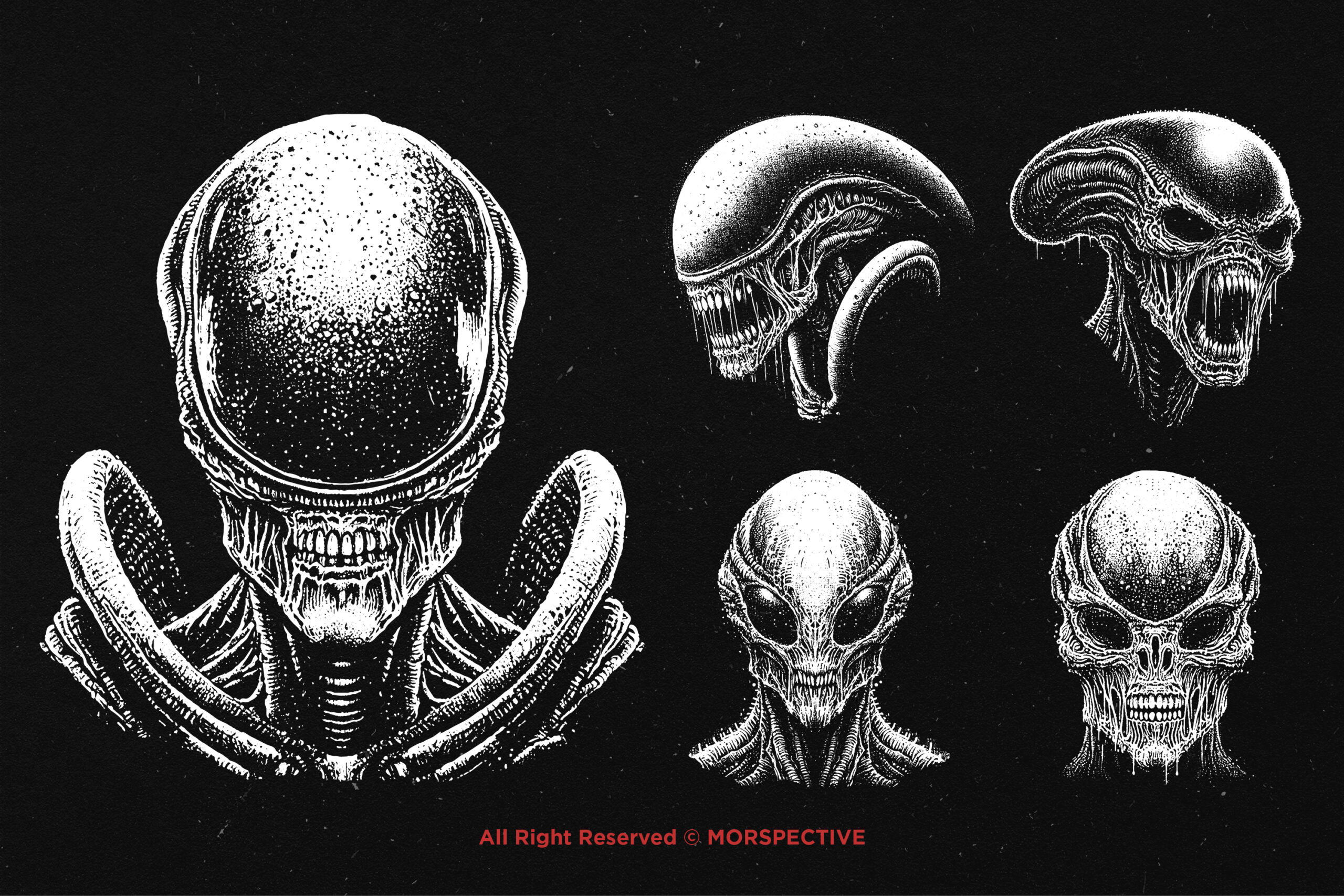10 Bundle Dark Art Alien - Image 3