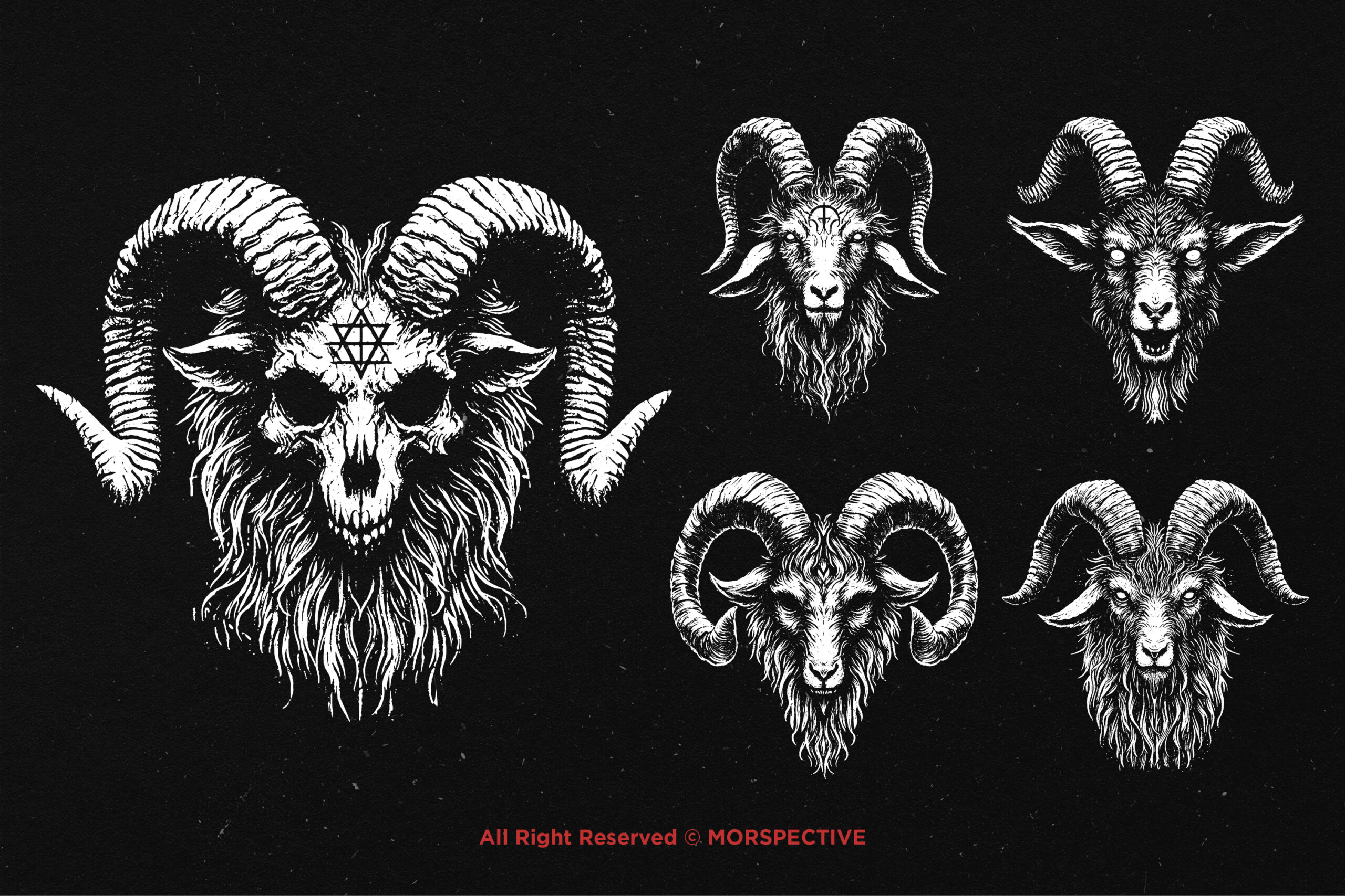 10 Bundle Dark Art Baphomet Goat 3 10 Bundle Dark Art Baphomet Goat - Image 3