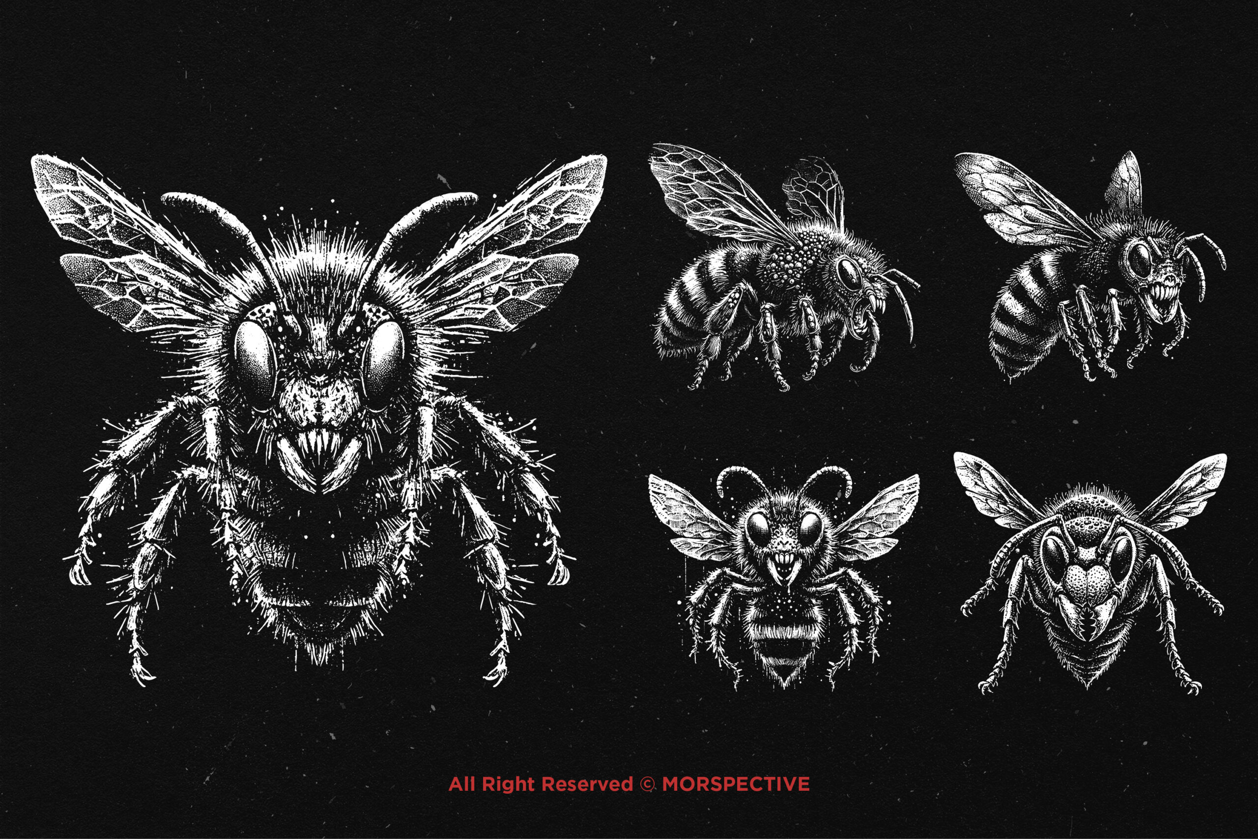 10 Bundle Dark Art Bumble Bee 3 10 Bundle Dark Art Bumble Bee - Image 3