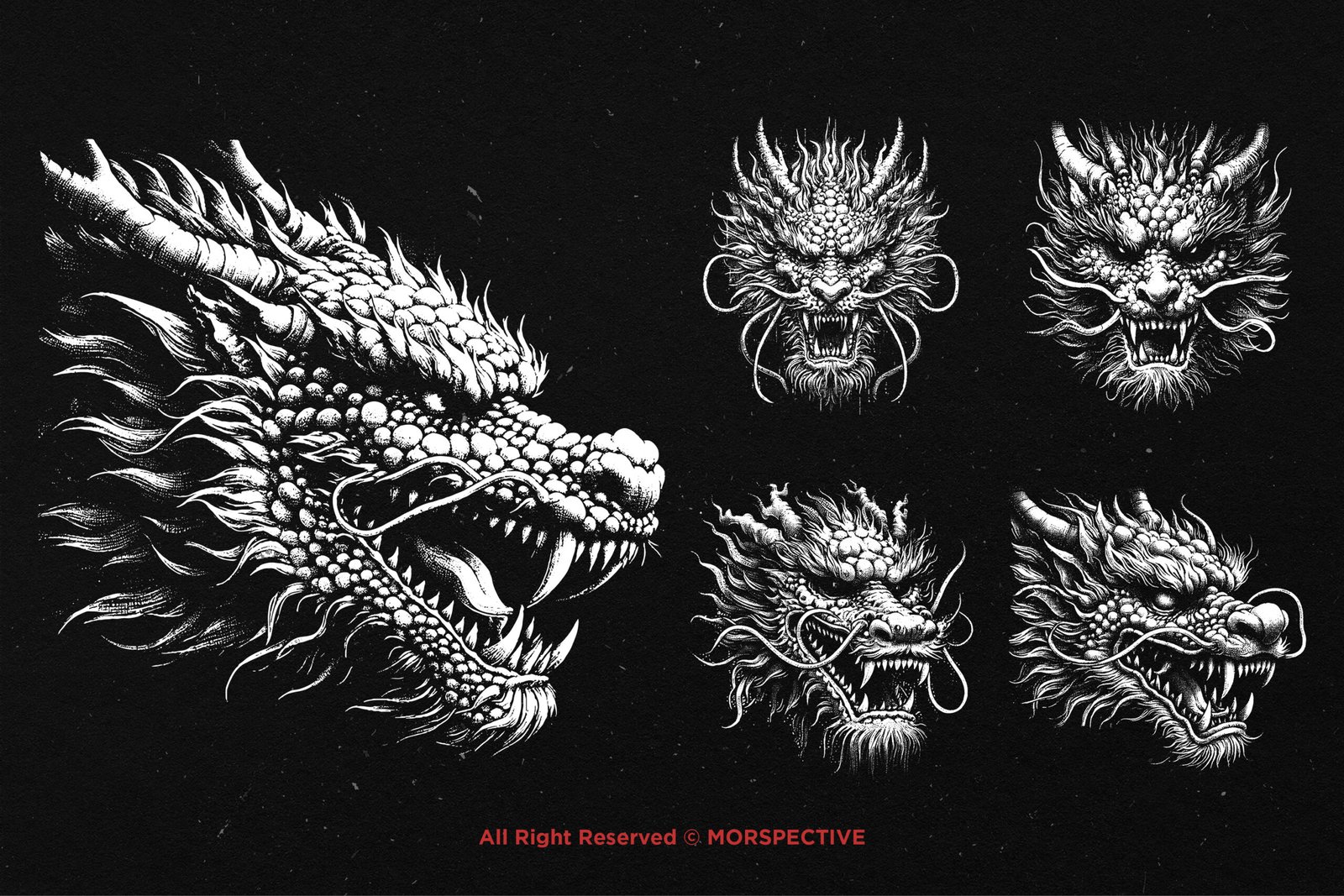 10 Bundle Dark Art Dragon Head 3 10 Bundle Dark Art Dragon Head - Image 3