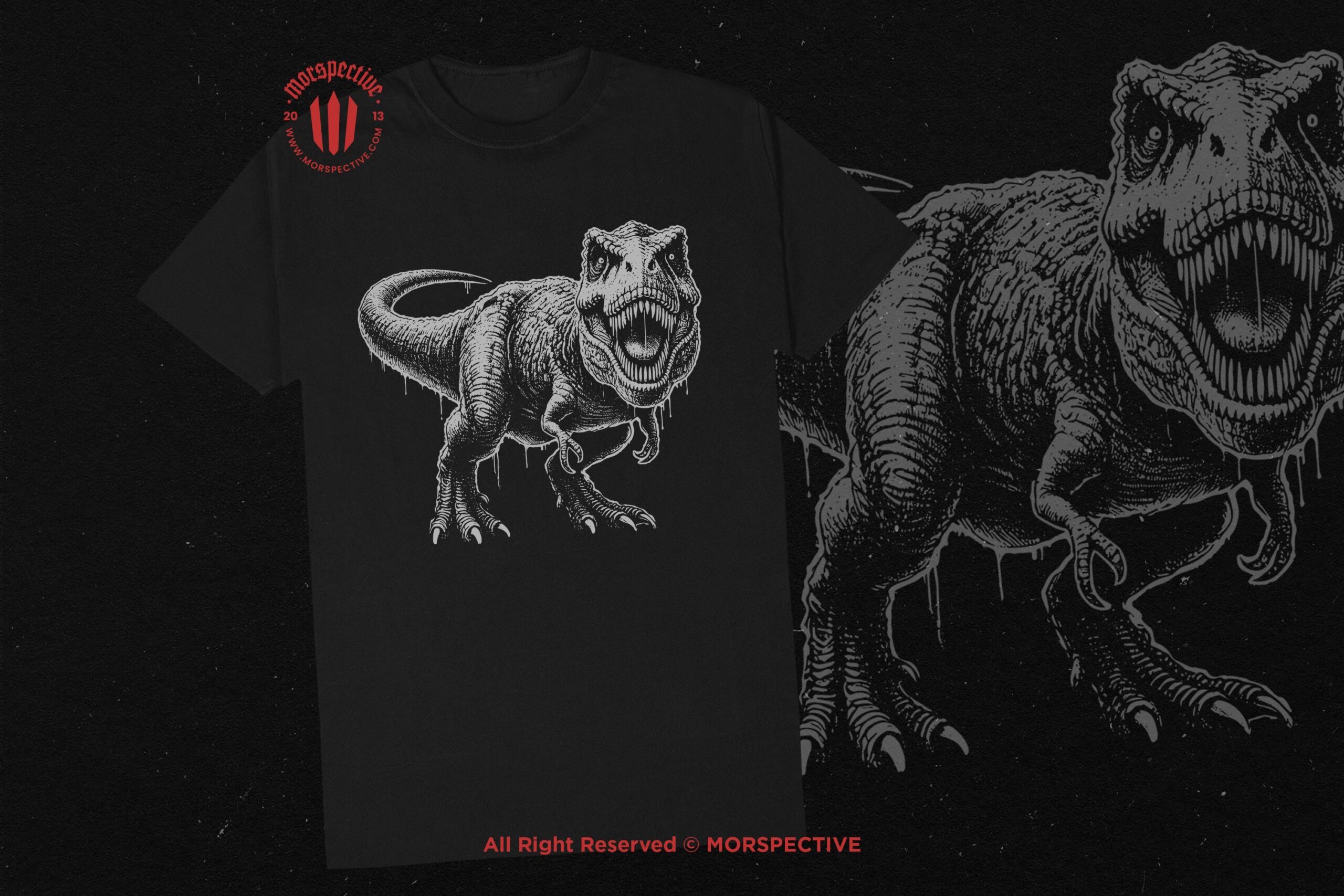 10 Bundle Dark Art T-Rex Dinosaur - Image 2