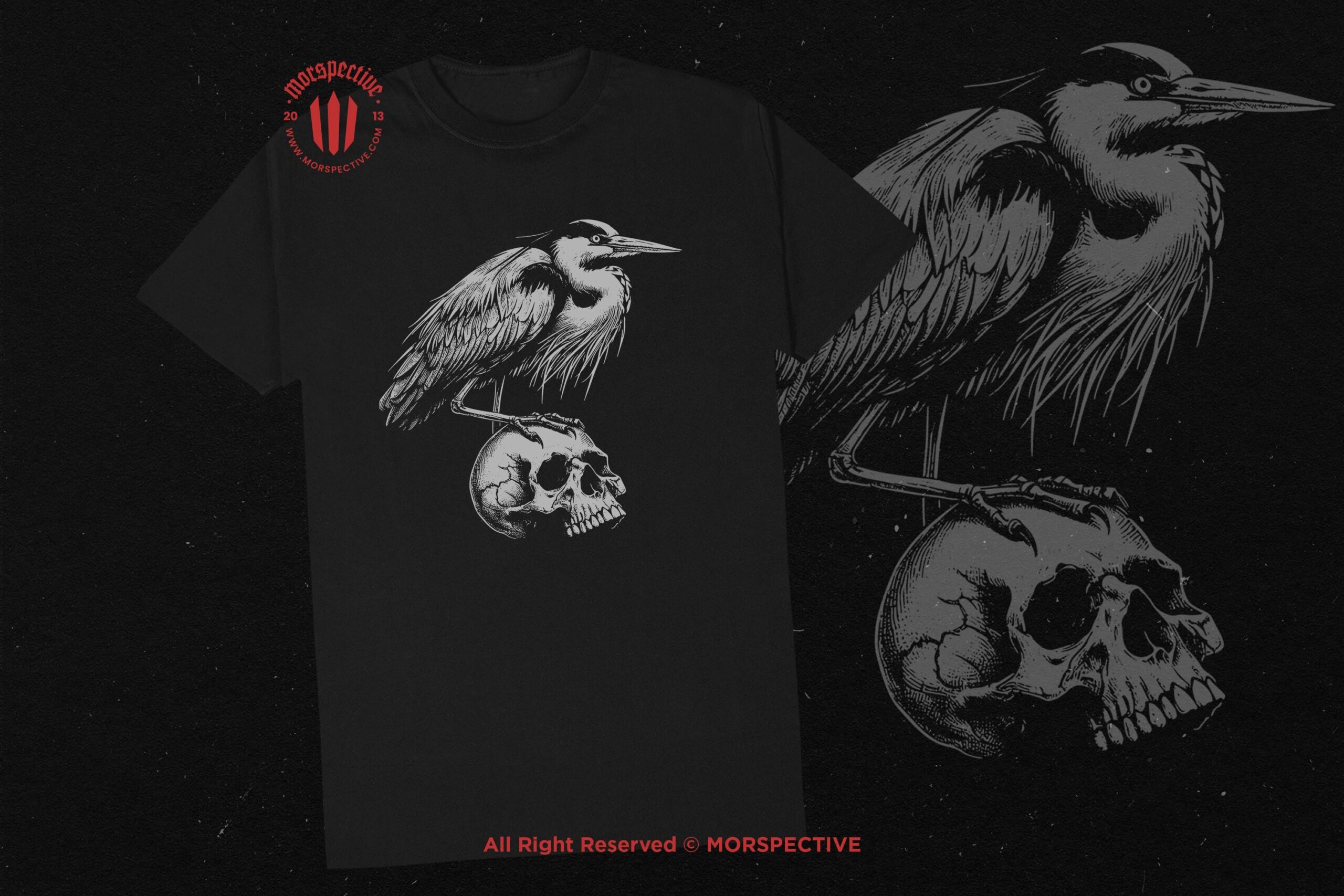 10 Bundle Dark Art Heron Bird Skull - Image 2