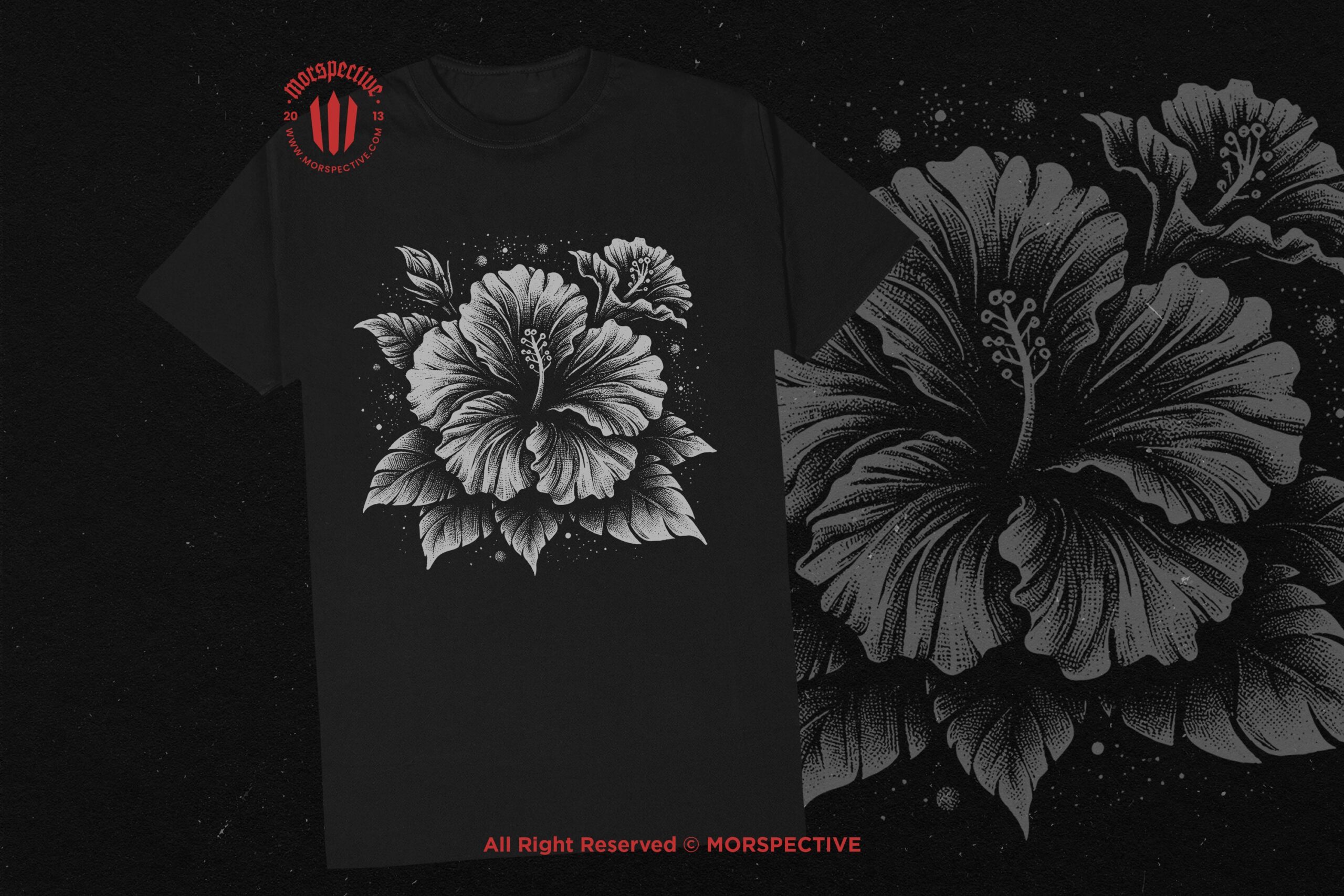 10 Bundle Dark Art Hibiscus Flower - Image 2