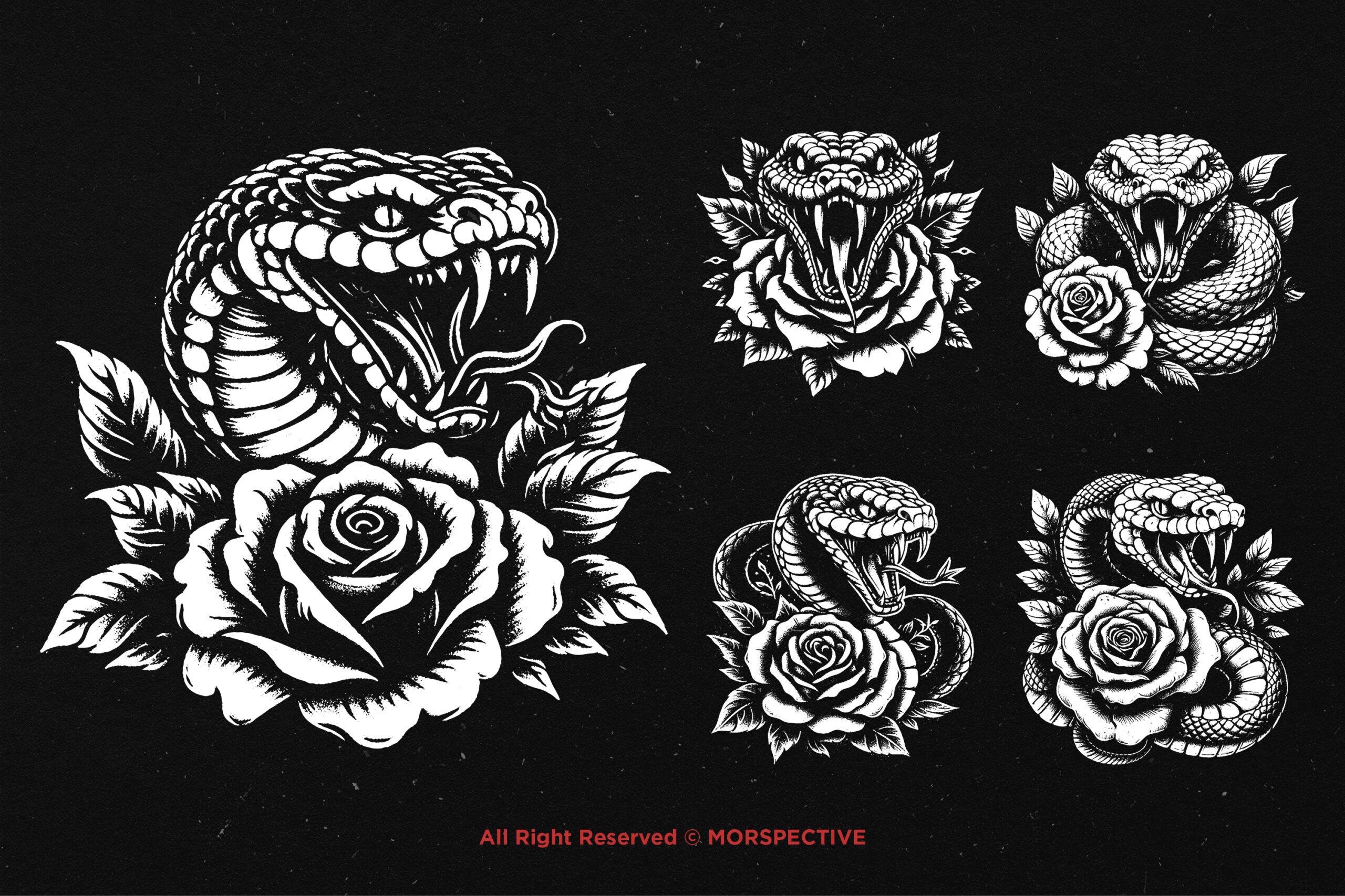 10 Bundle Dark Art Snakes Rose - Image 4