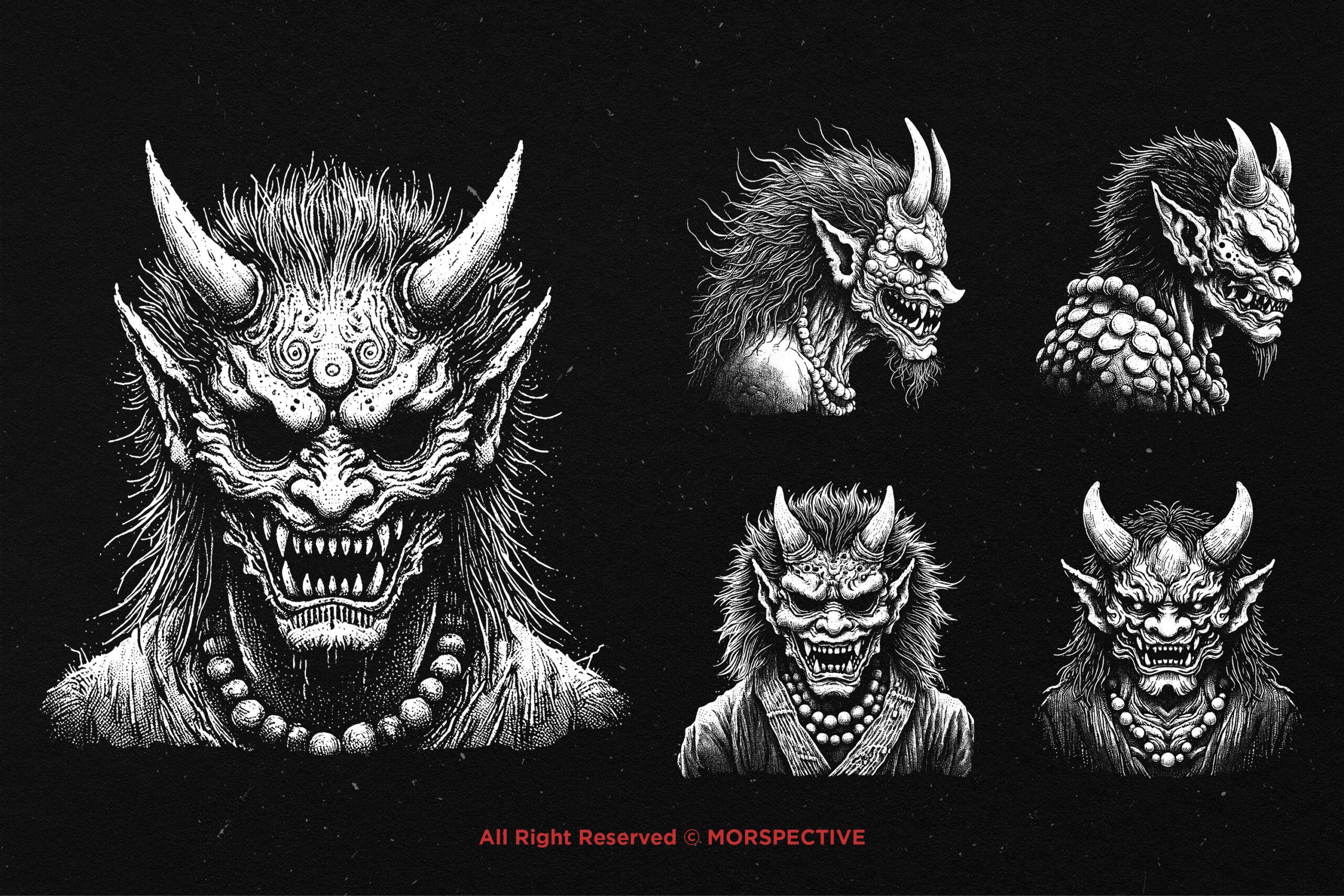 10 Bundle Dark Art Yokai Japanese - Image 4