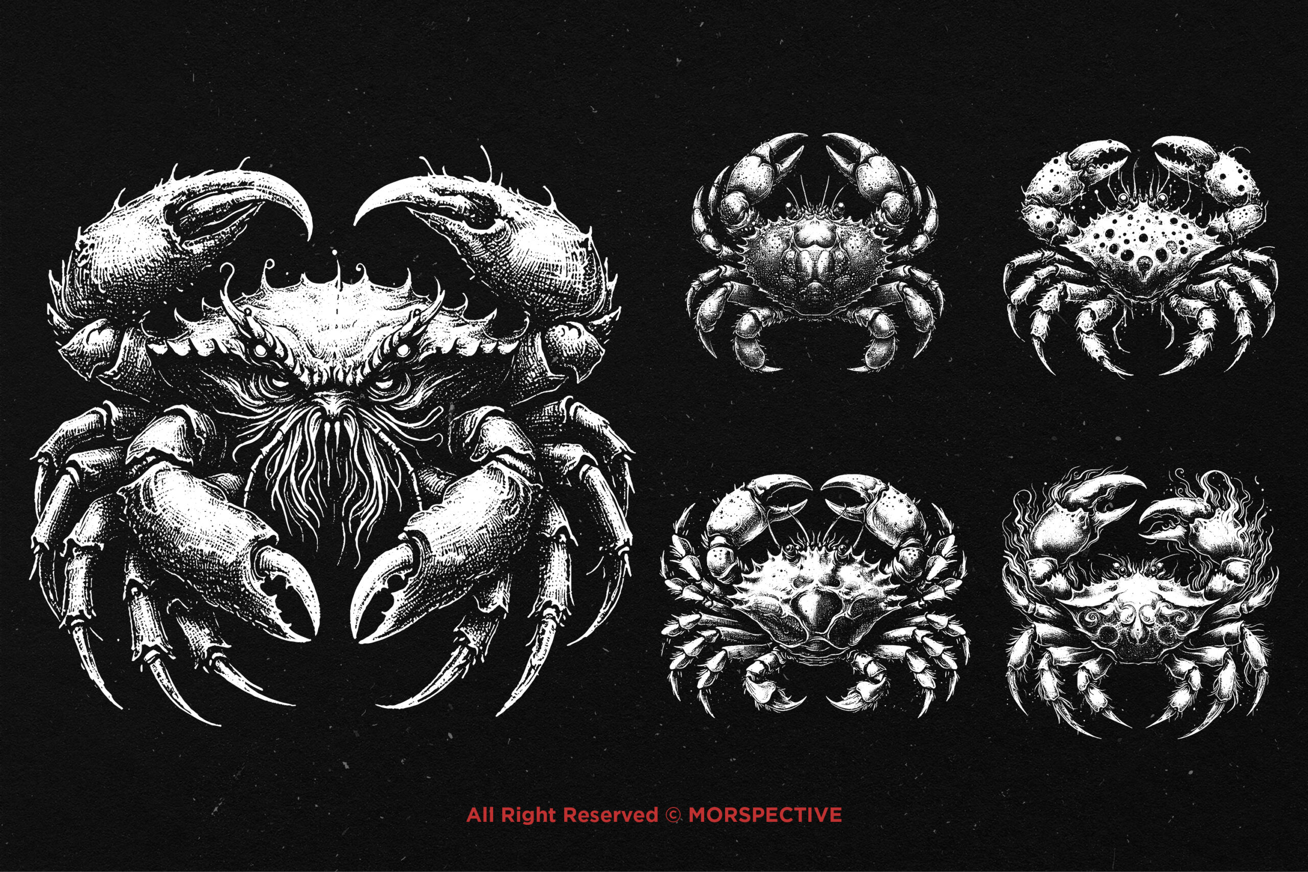 10 Bundle Dark Art Cancer Crabs - Image 4