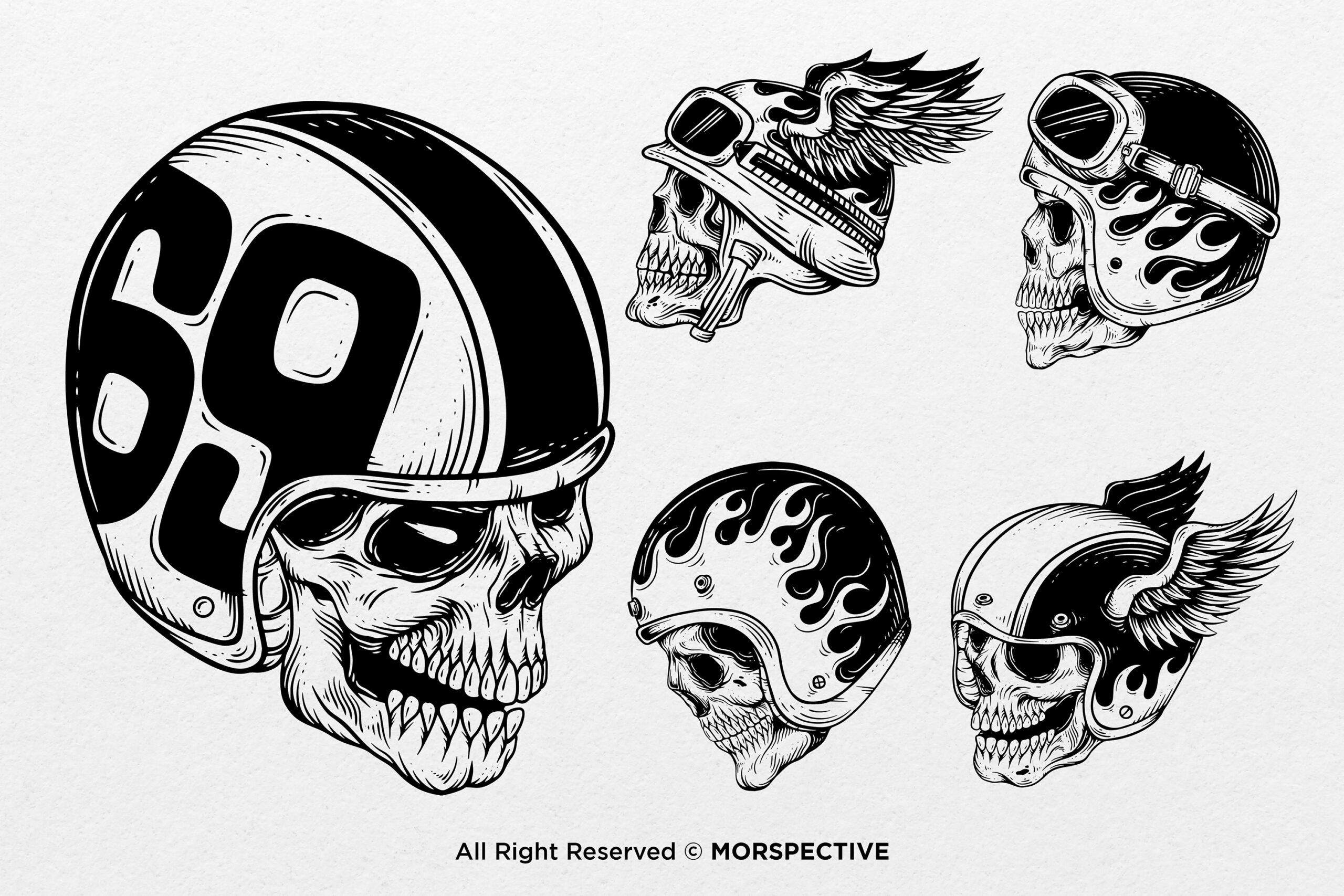 15 Set Bundle Skull Rider Bikers - Image 3