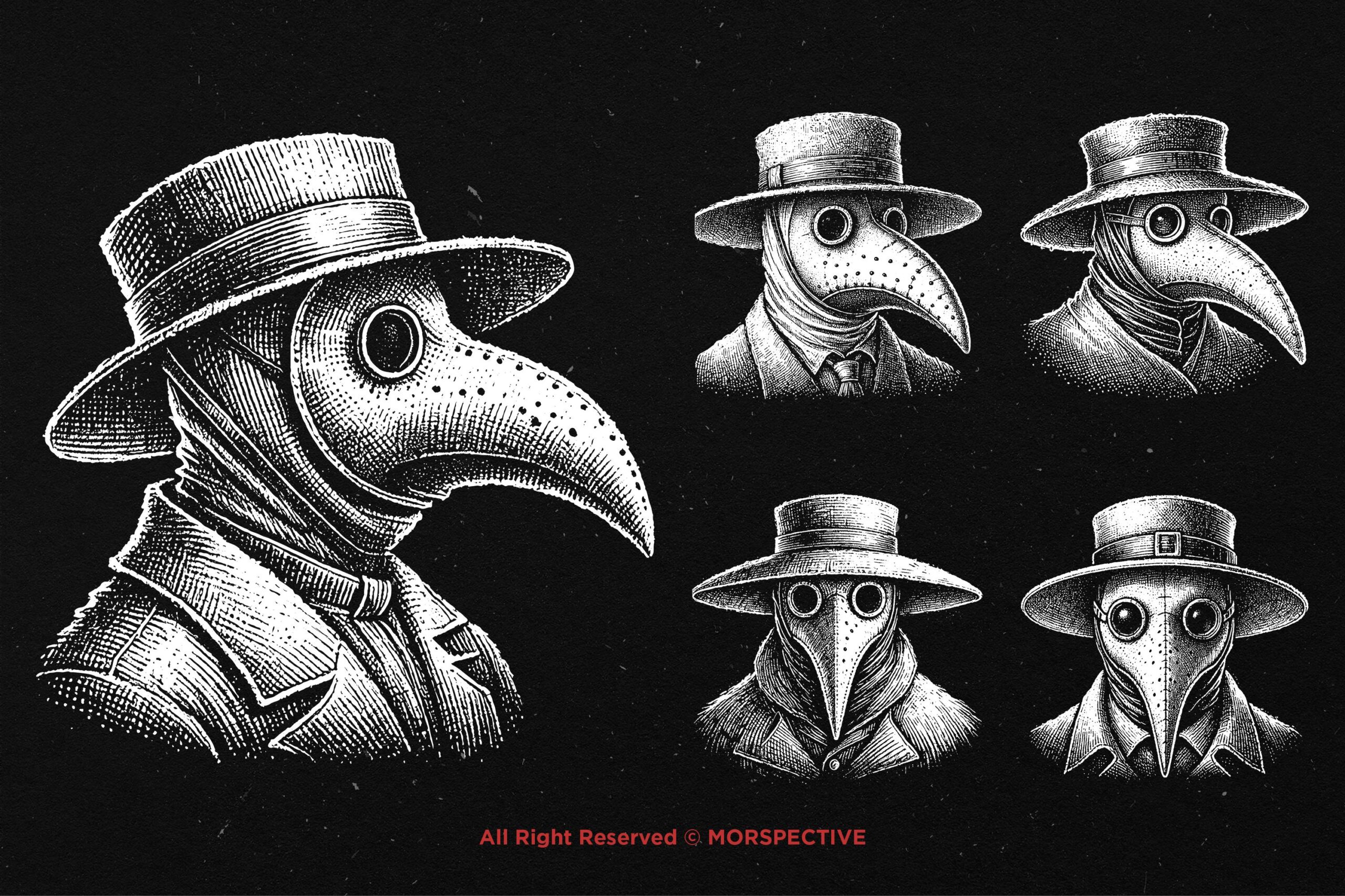 10 Bundle Dark Art Plague Doctor - Image 4