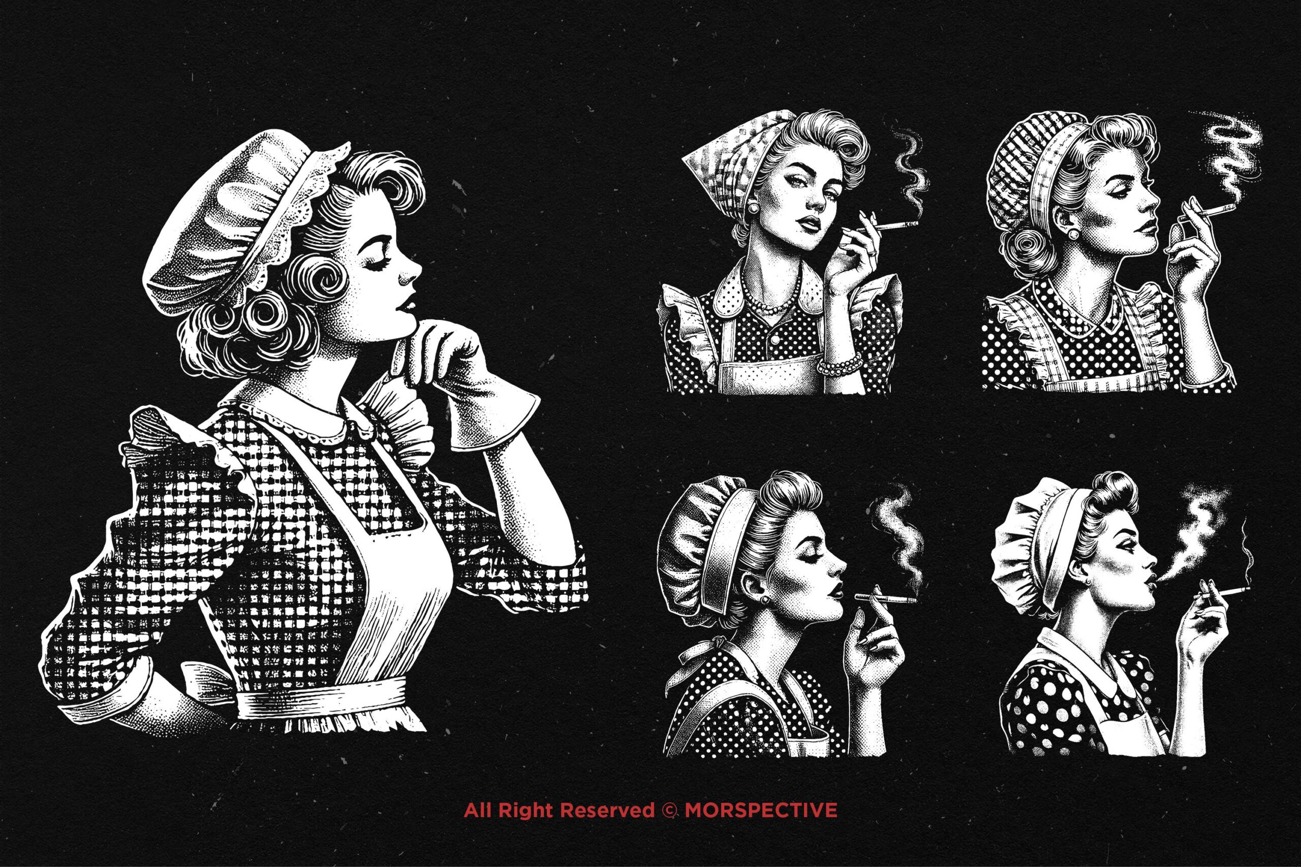 10 Bundle Dark Art Retro Housewife - Image 4