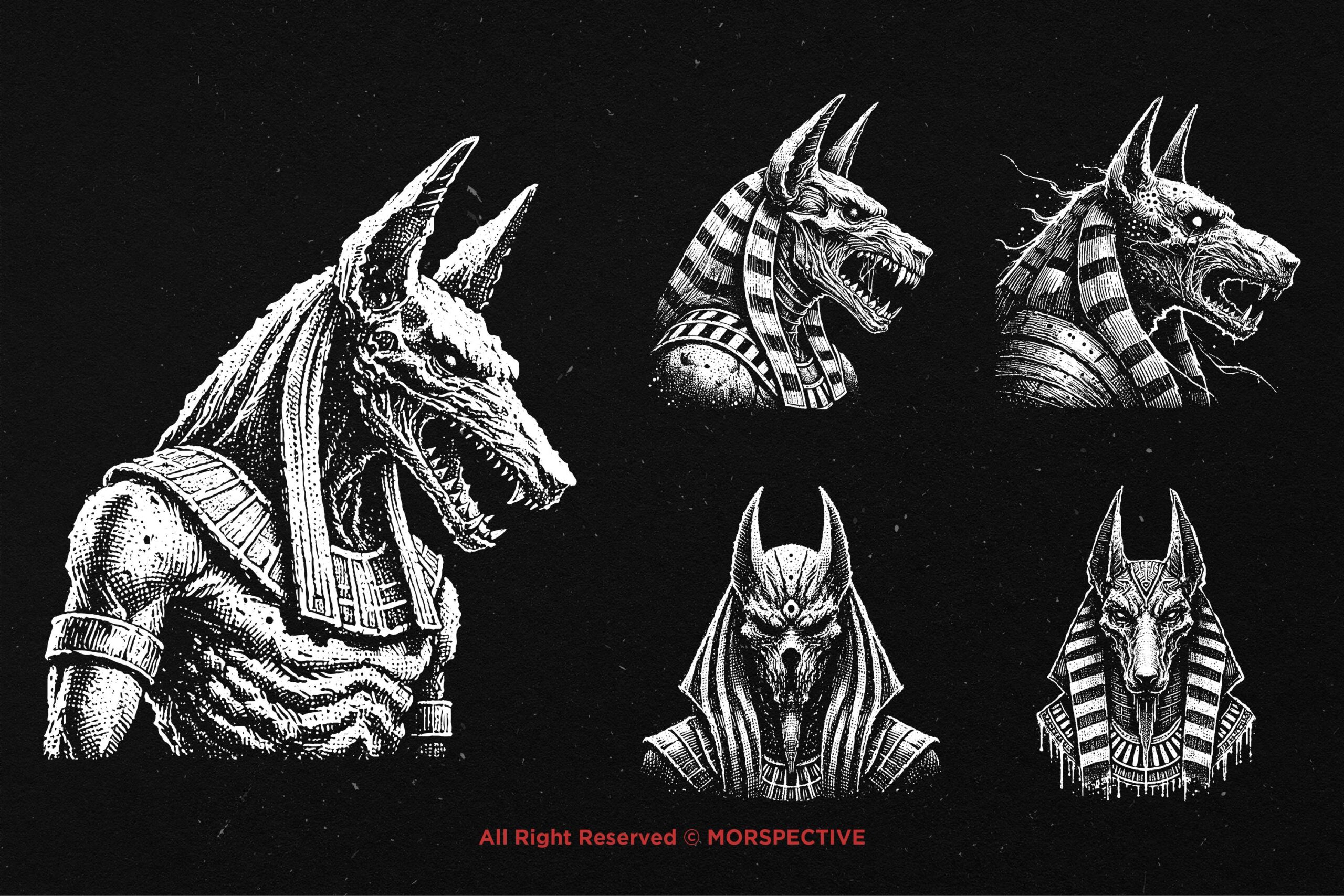 10 Bundle Dark Art Egypt Anubis - Image 4