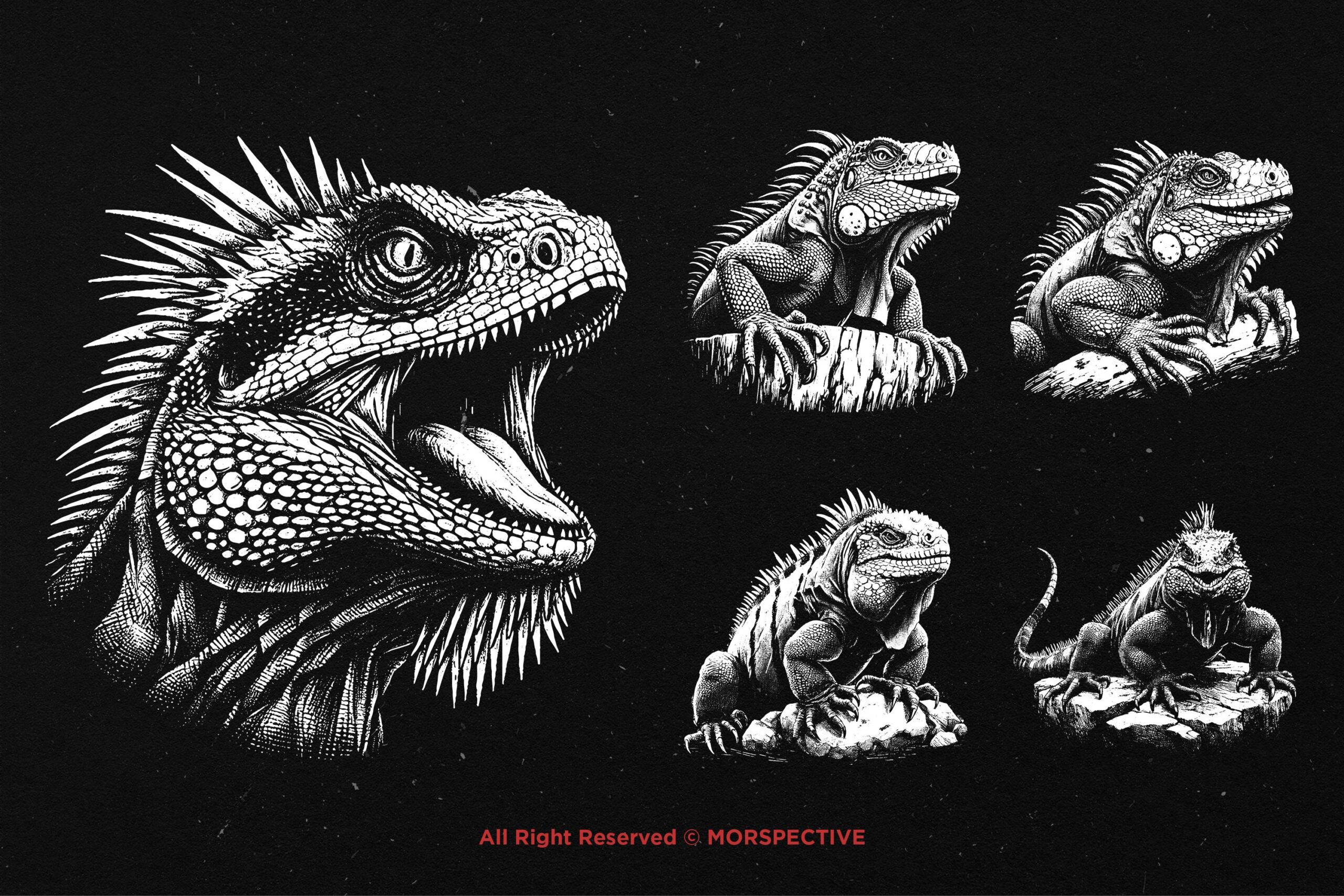 10 Bundle Dark Art Lizard Reptils - Image 4