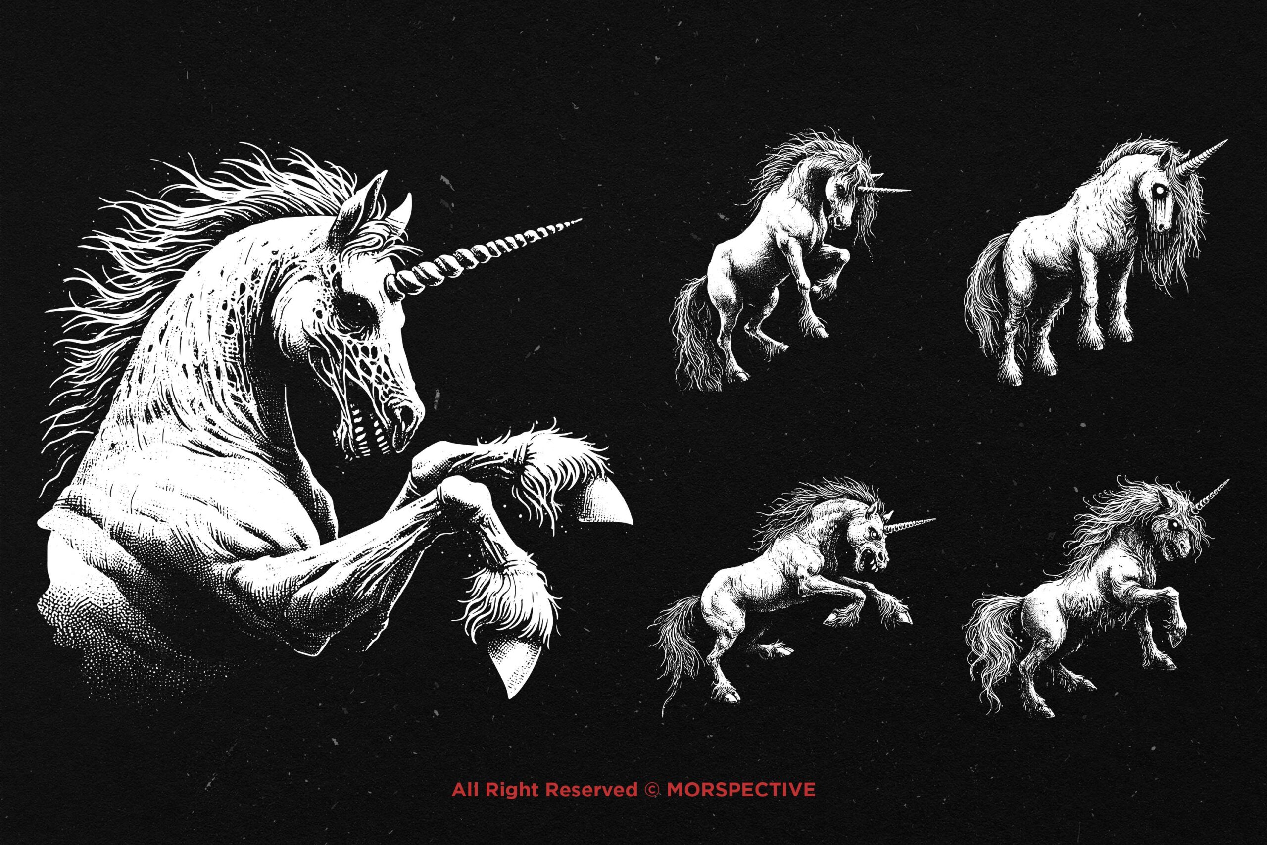 10 Bundle Dark Art Unicorn - Image 4