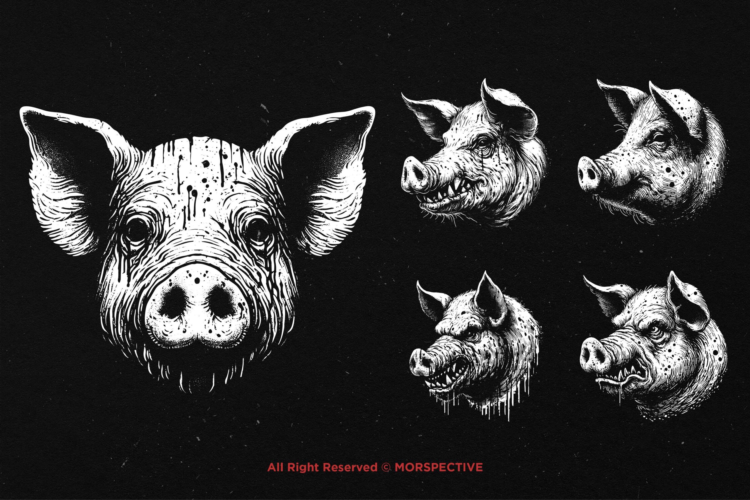 10 Bundle Dark Art Pig - Image 4