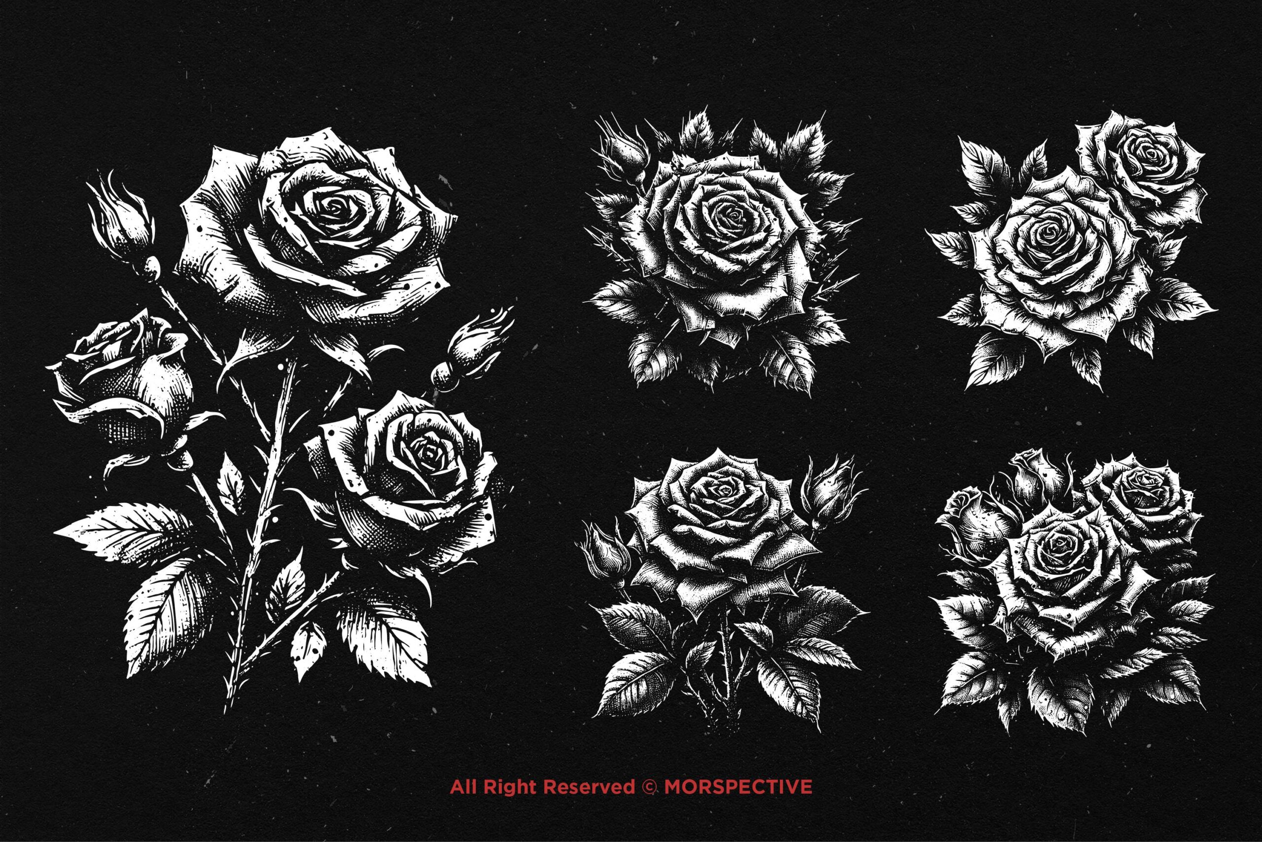 10 Bundle Dark Art Rose Flower - Image 4