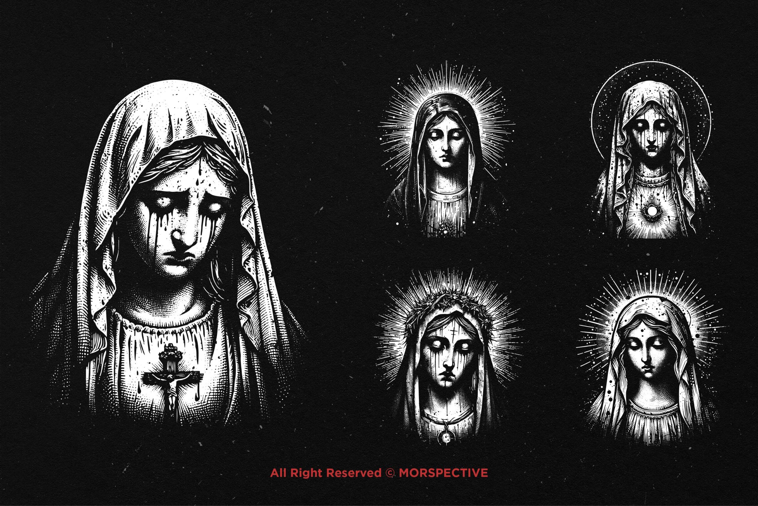 10 Bundle Dark Art Mother Mary - Image 4