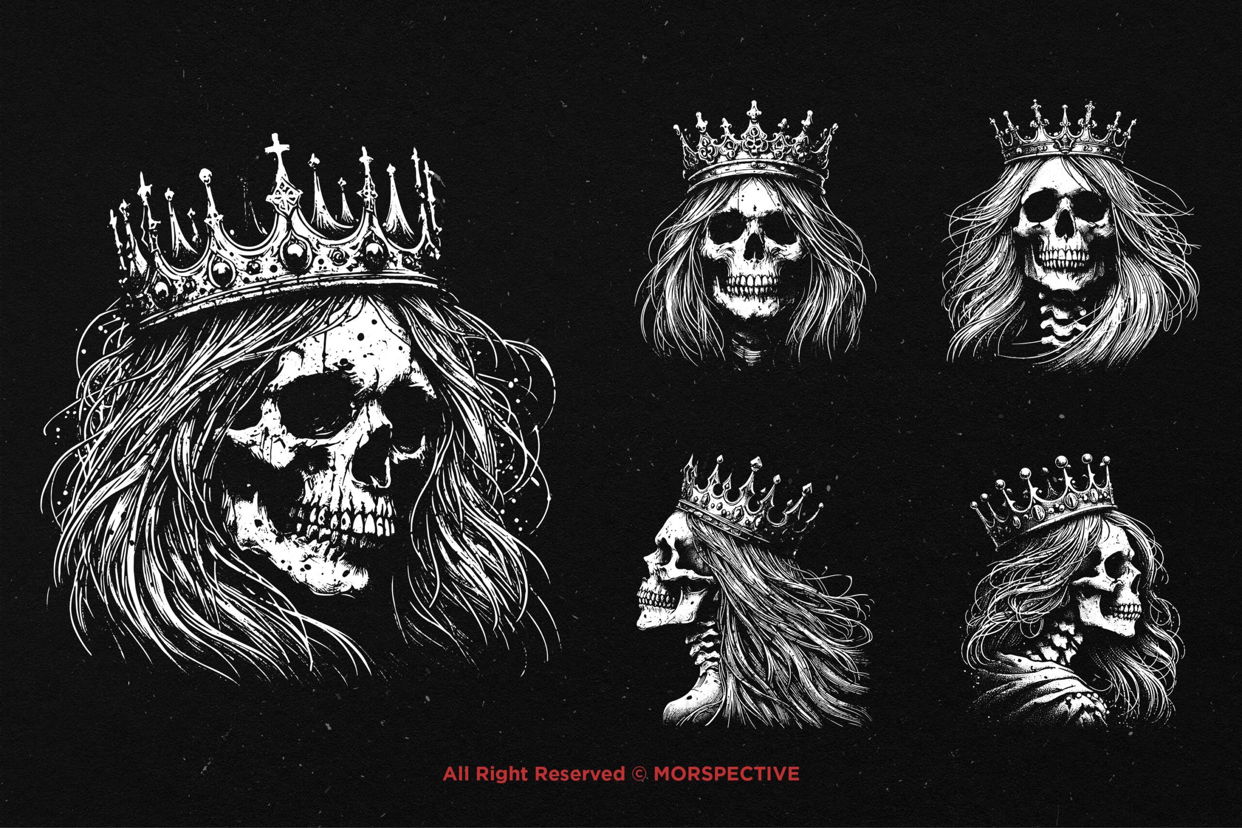 10 Bundle Dark Art Skull Queen Crown - Image 4