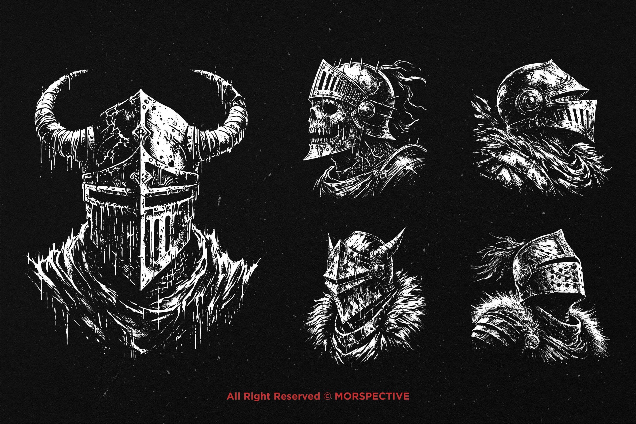 10 Bundle Dark Art Skull Warrior - Image 4