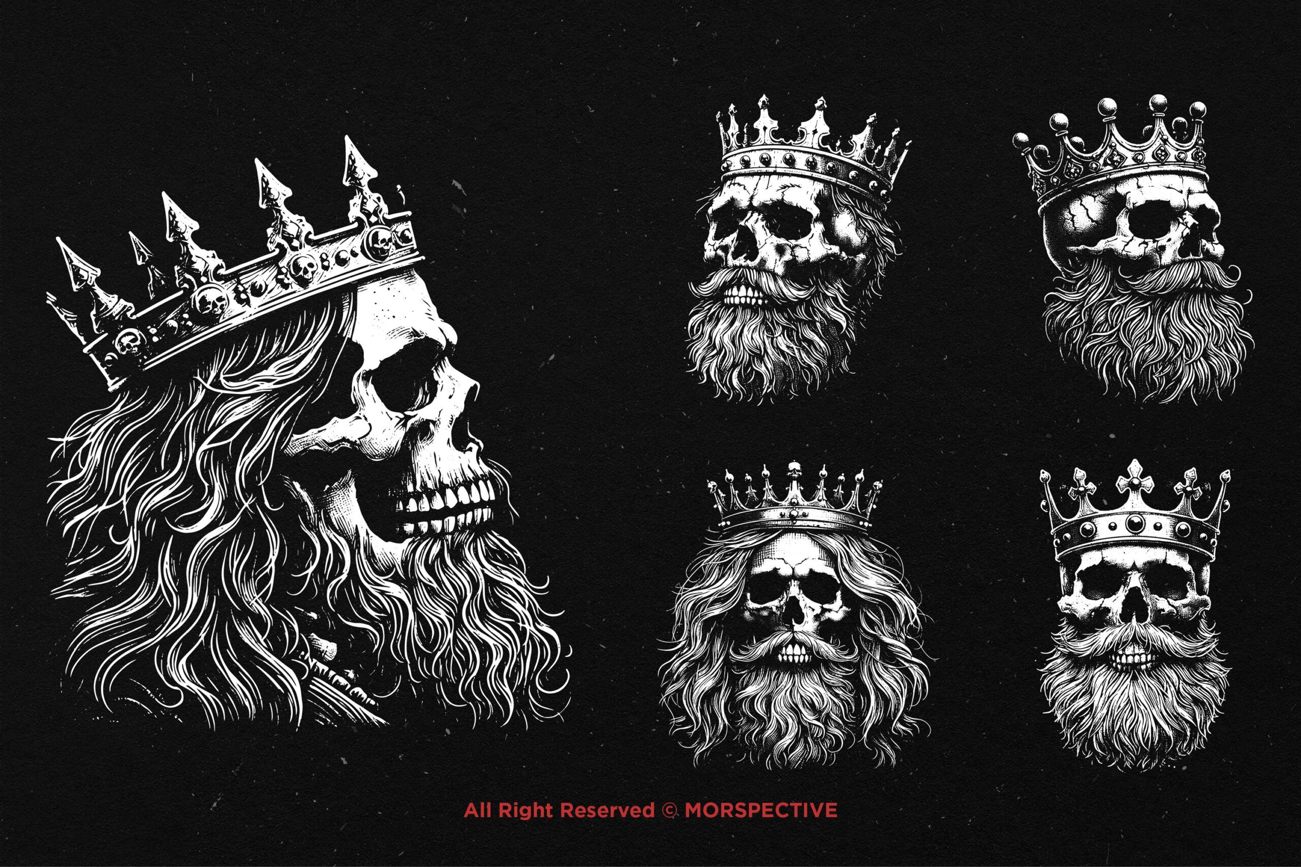 10 Bundle Dark Art King Skull Crown 4 10 Bundle Dark Art King Skull Crown - Image 4