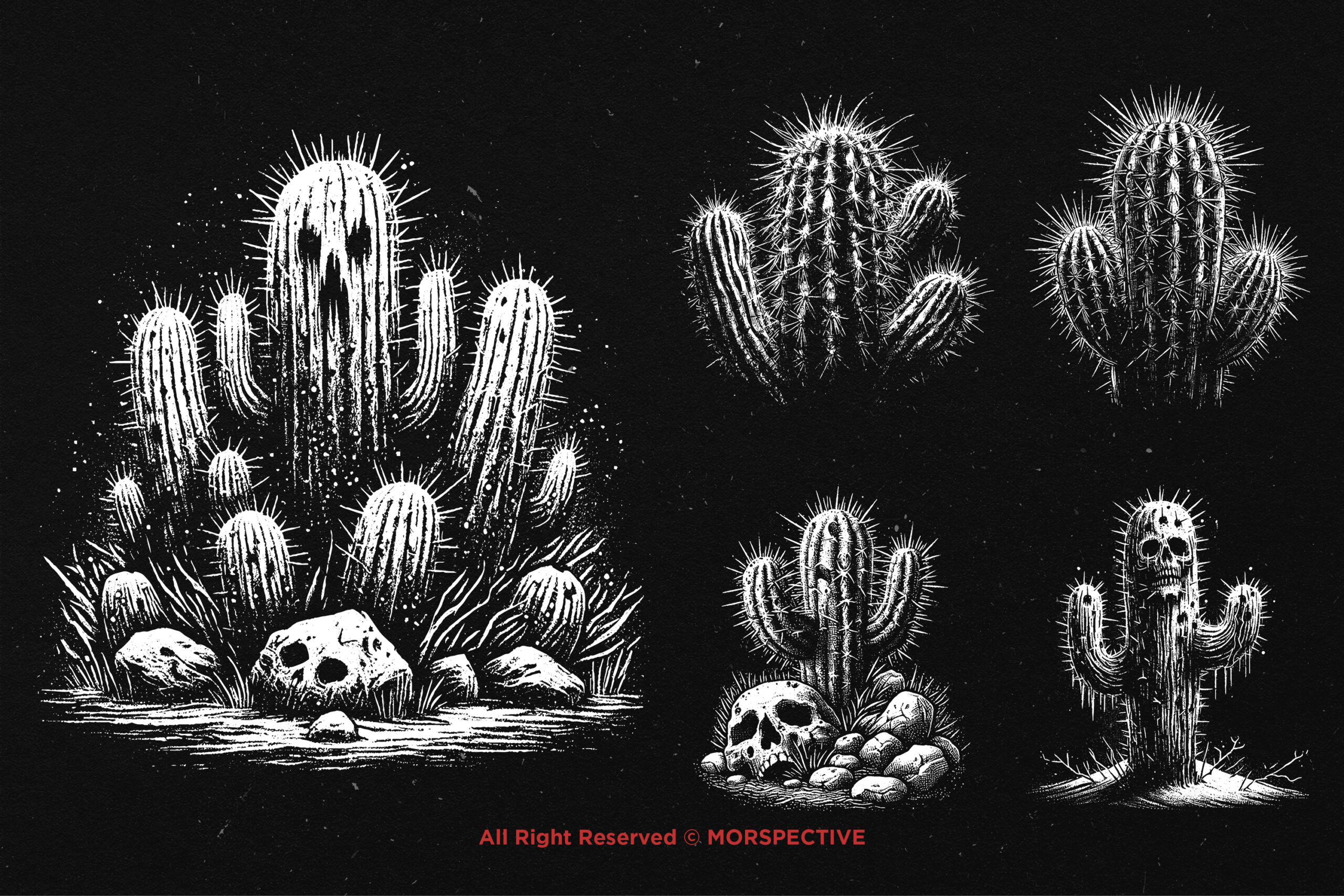 10 Bundle Dark Art Cactus Plant - Image 4