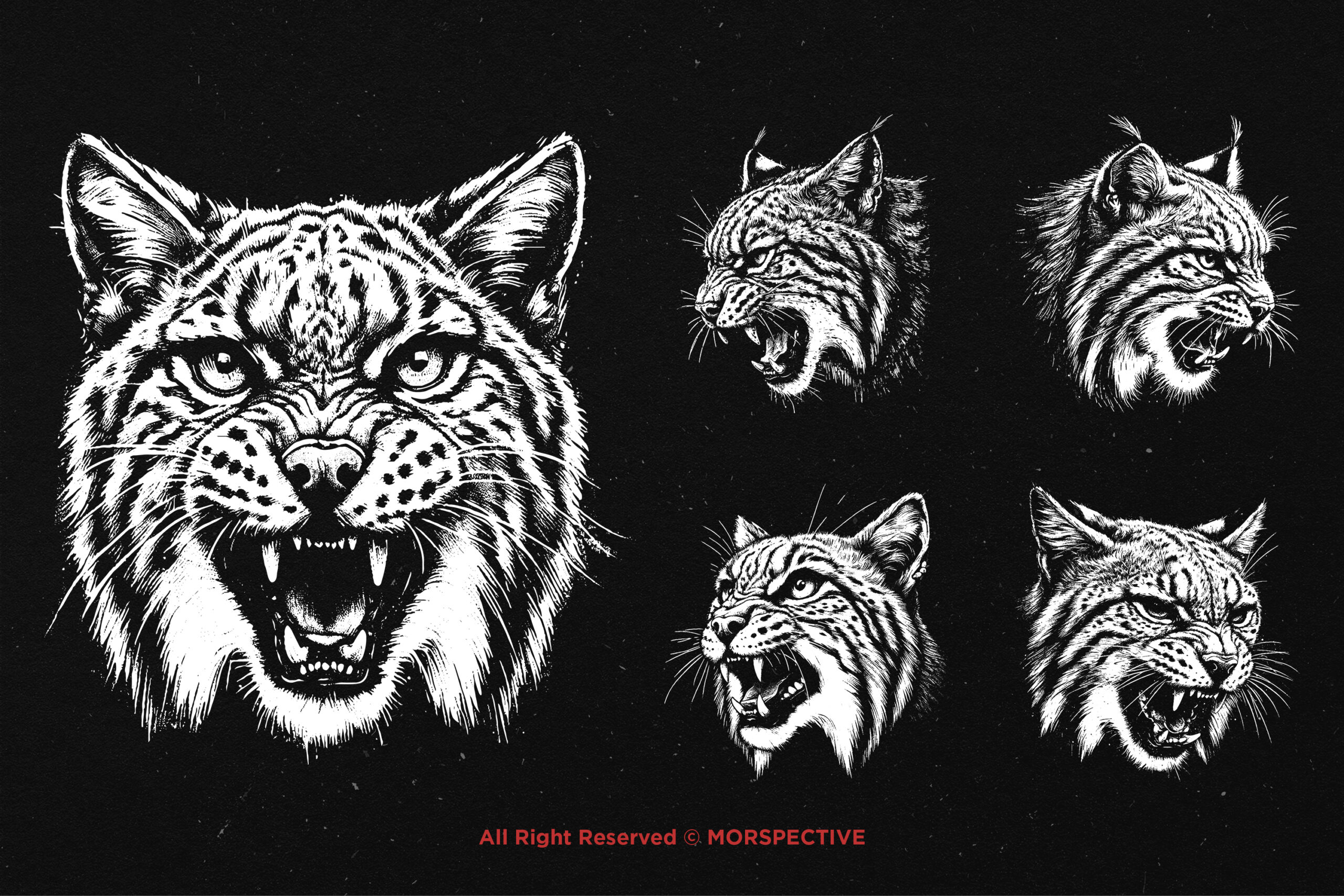 10 Bundle Dark Art Bobcat Lynx 4 10 Bundle Dark Art Bobcat Lynx - Image 4