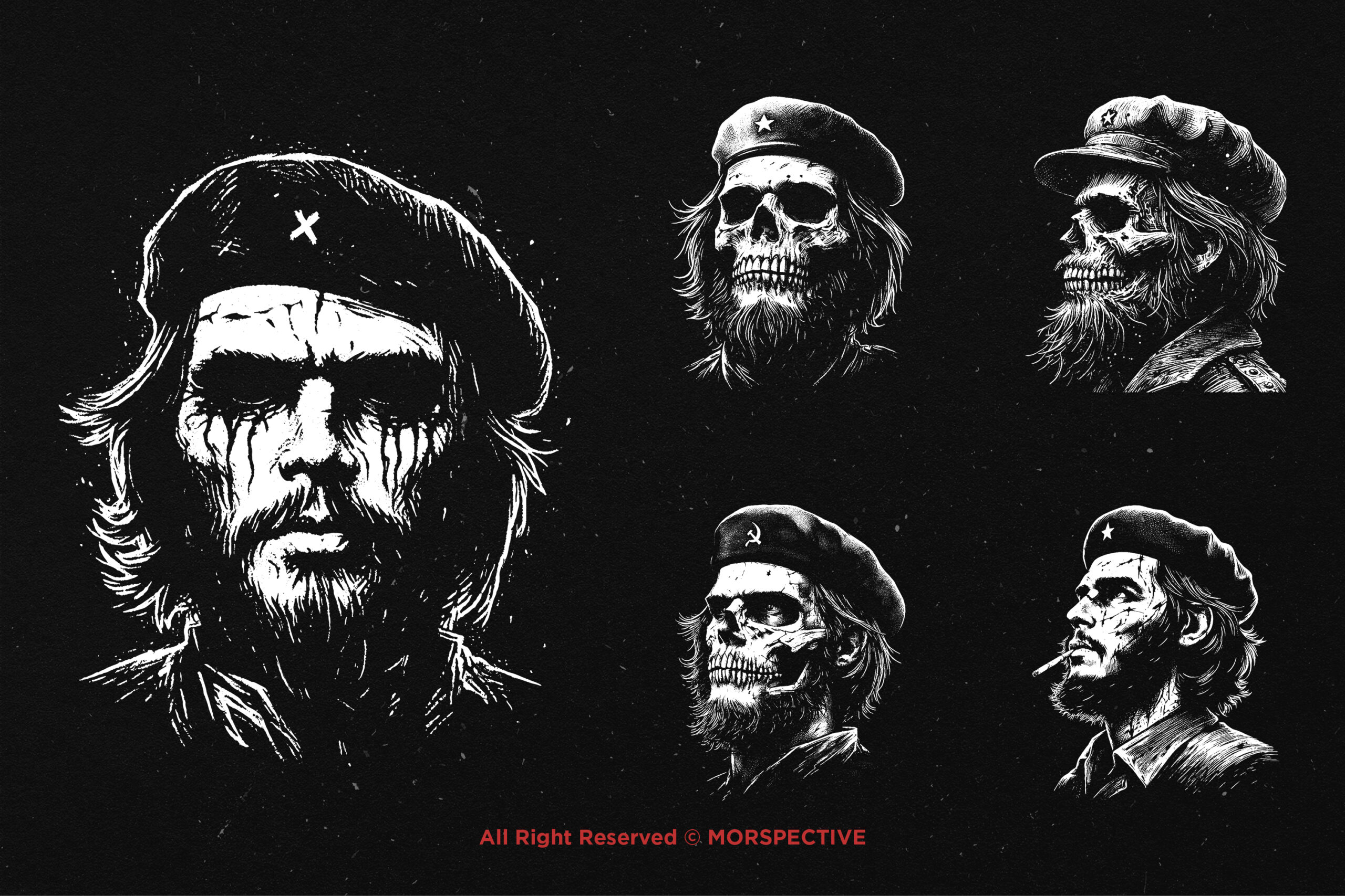 10 Bundle Dark Art Che Guevara Skull 4 10 Bundle Dark Art Che Guevara Skull - Image 4