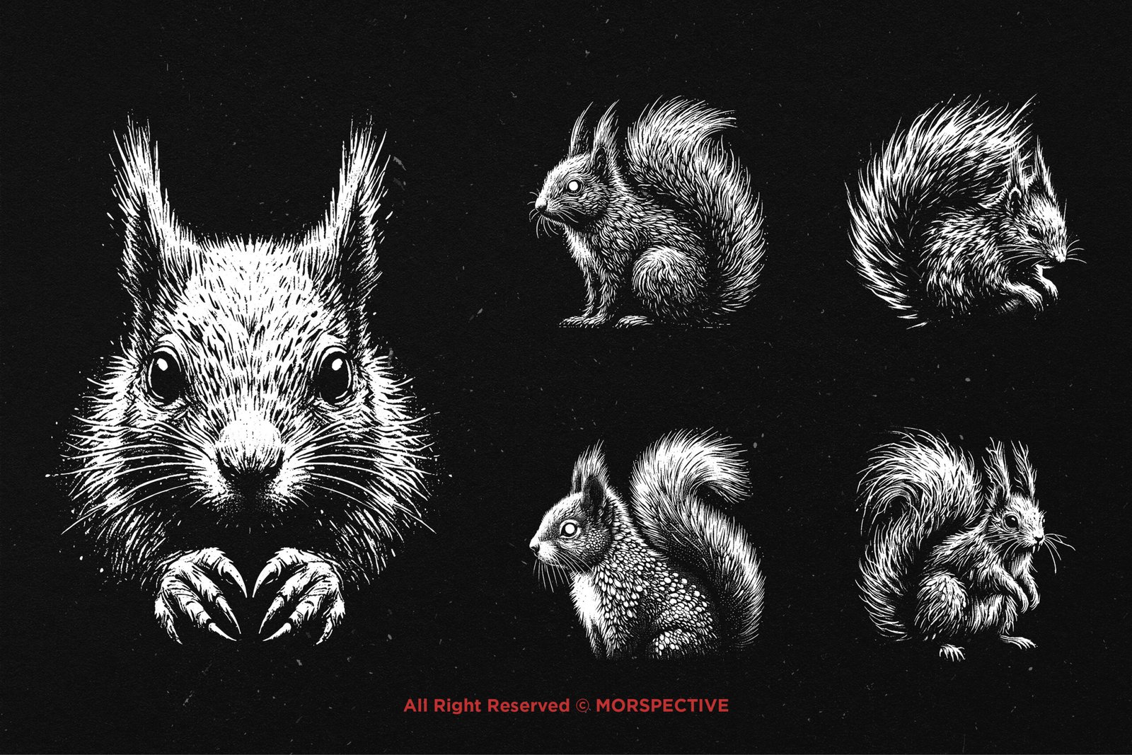 10 Bundle Dark Art Squirrel 4 10 Bundle Dark Art Squirrel - Image 4