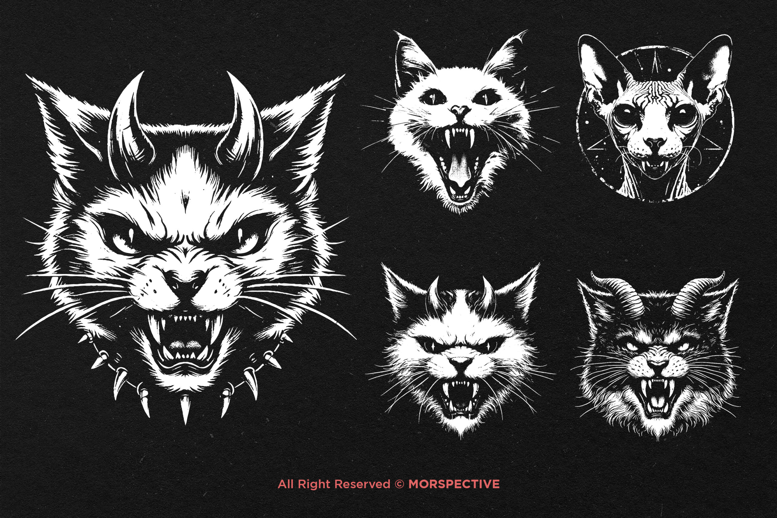 10 Bundle Dark Art Cats Beast - Image 4