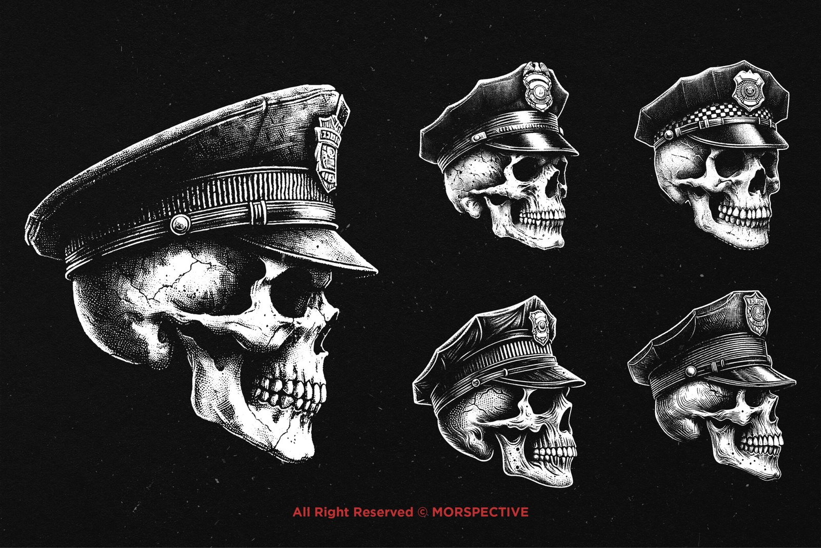 10 Bundle Dark Art Police Skull 4 10 Bundle Dark Art Police Skull - Image 4