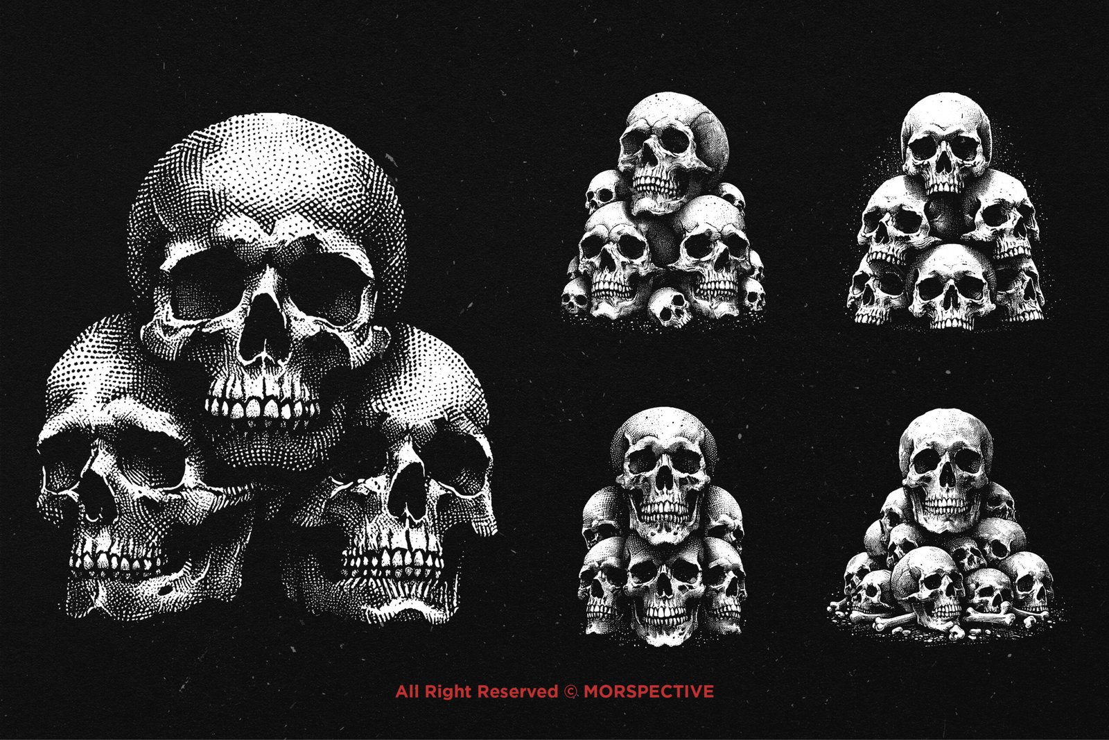 10 Bundle Dark Art Skull Head Pile 4 10 Bundle Dark Art Skull Head Pile - Image 4