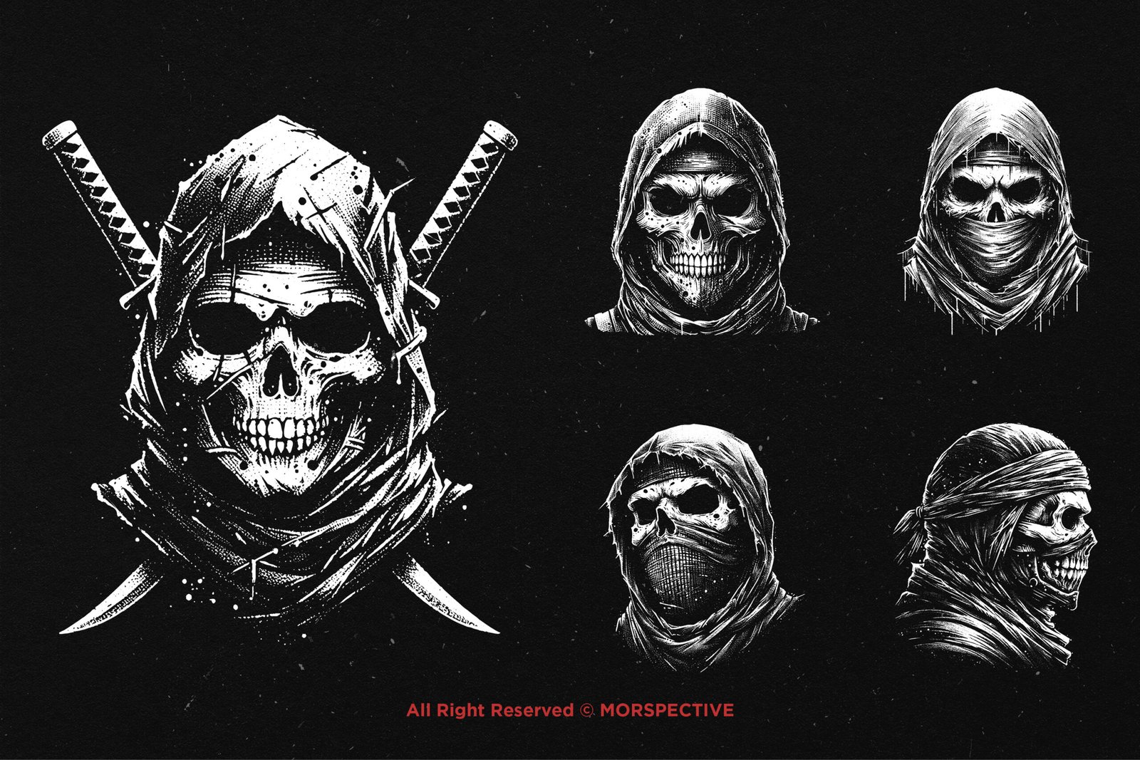 10 Bundle Dark Art Skull Ninja 4 10 Bundle Dark Art Skull Ninja - Image 4