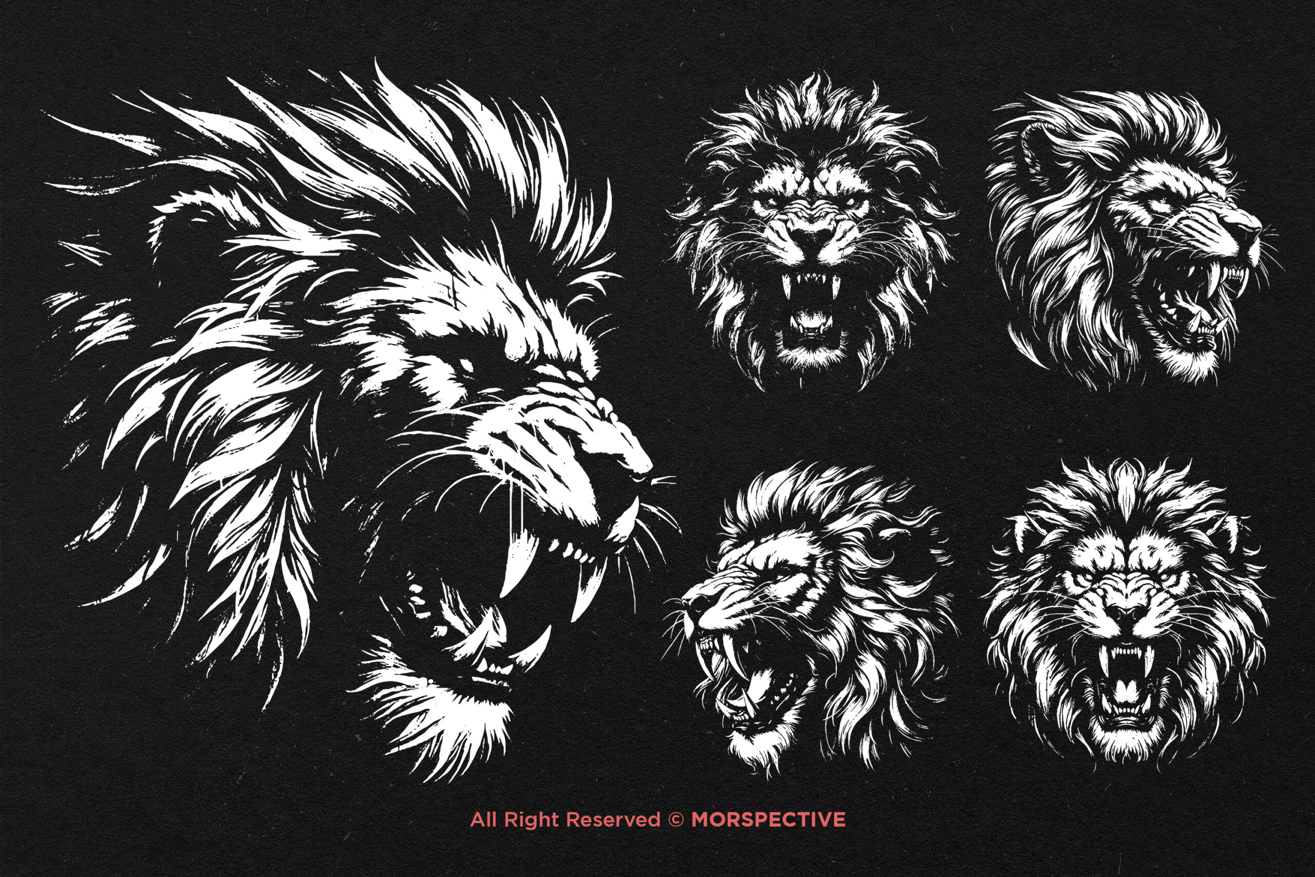 10 Bundle Dark Art Lion Beast - Image 4
