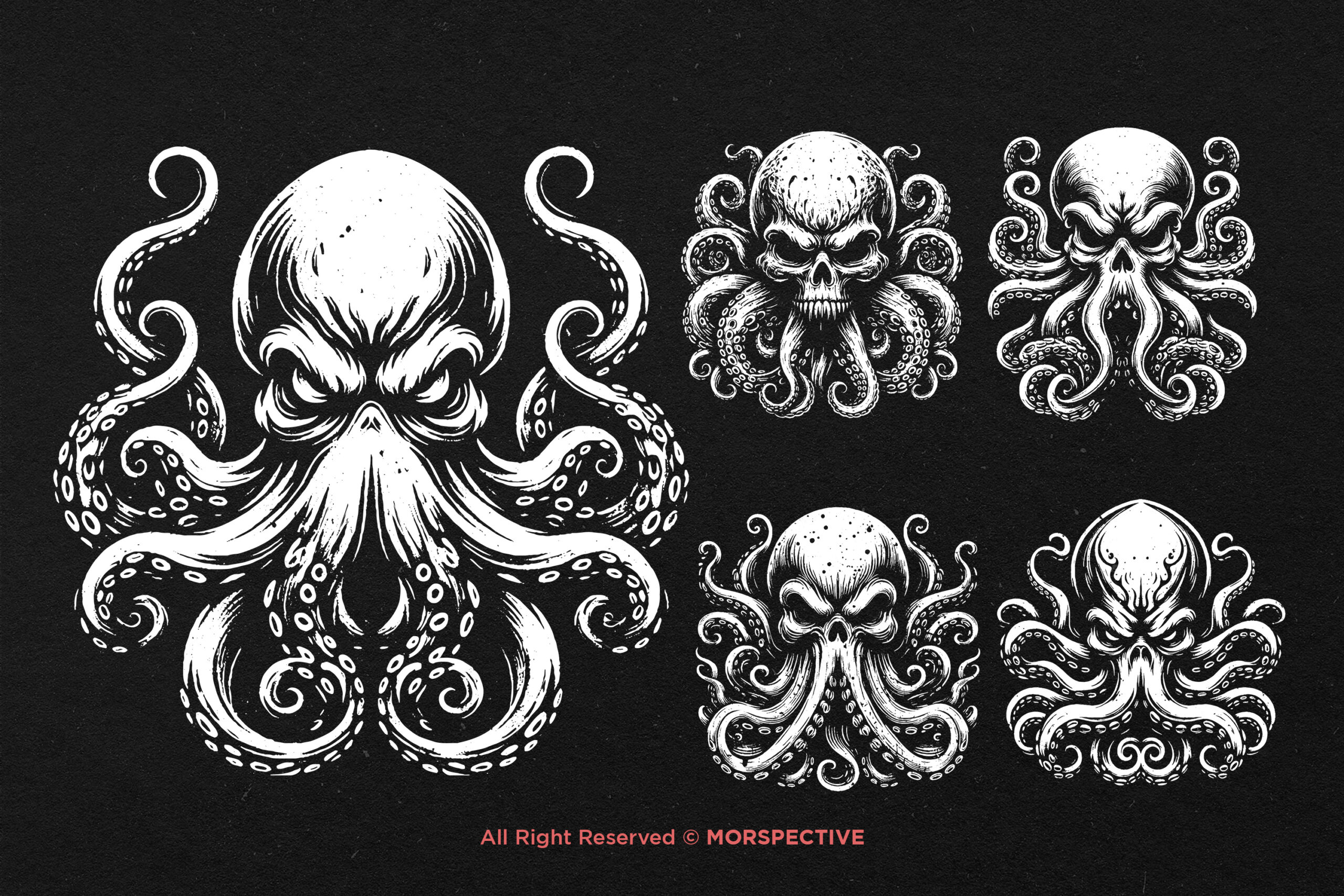 10 Bundle Dark Art Octopus Beast - Image 4
