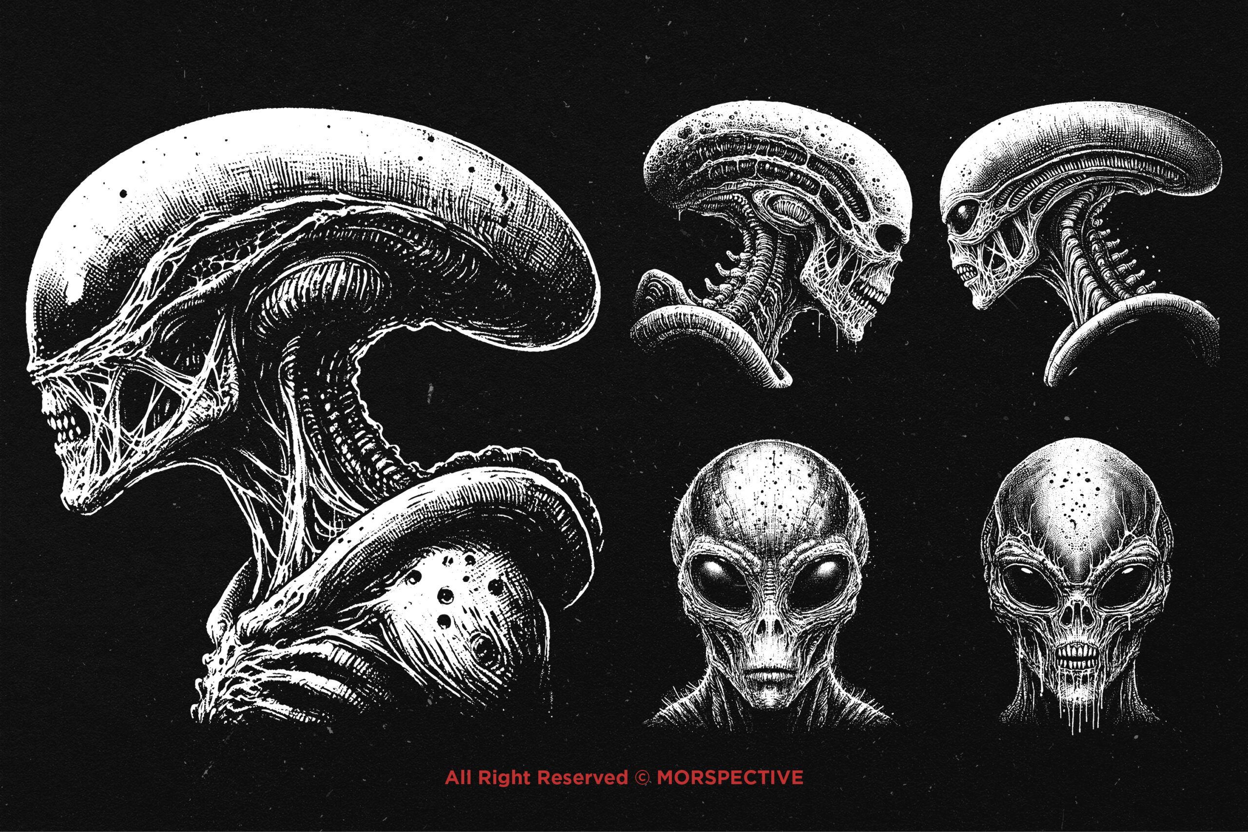 10 Bundle Dark Art Alien - Image 4