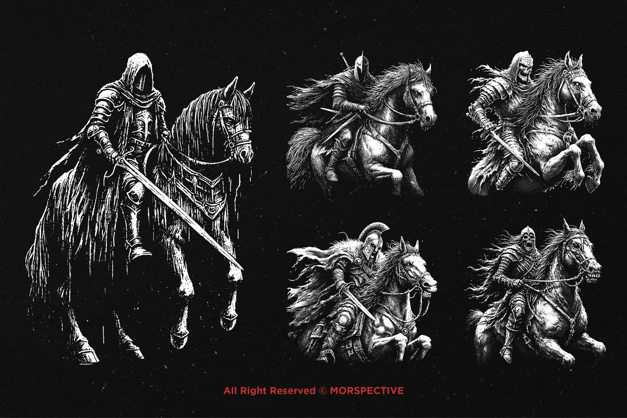 10 Bundle Dark Art Warrior Horse 4 10 Bundle Dark Art Warrior Horse - Image 4