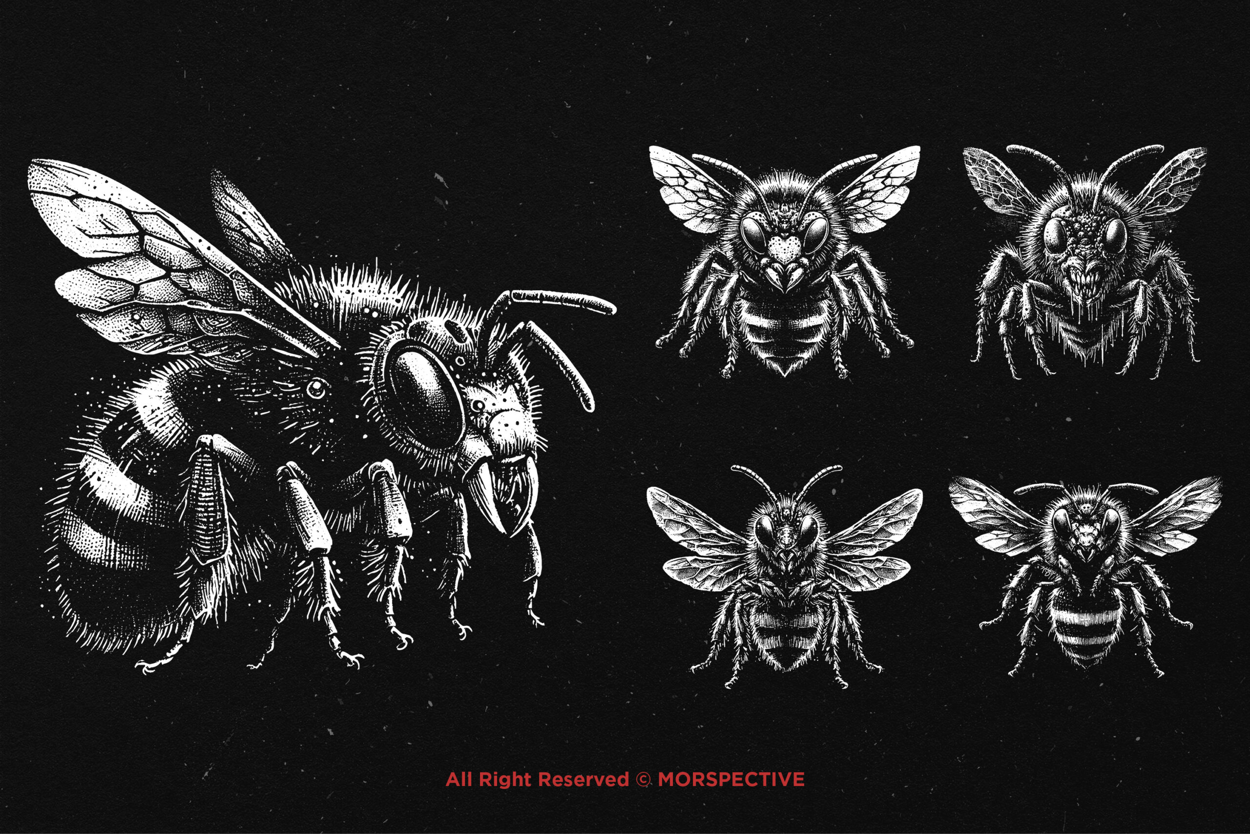10 Bundle Dark Art Bumble Bee 4 10 Bundle Dark Art Bumble Bee - Image 4