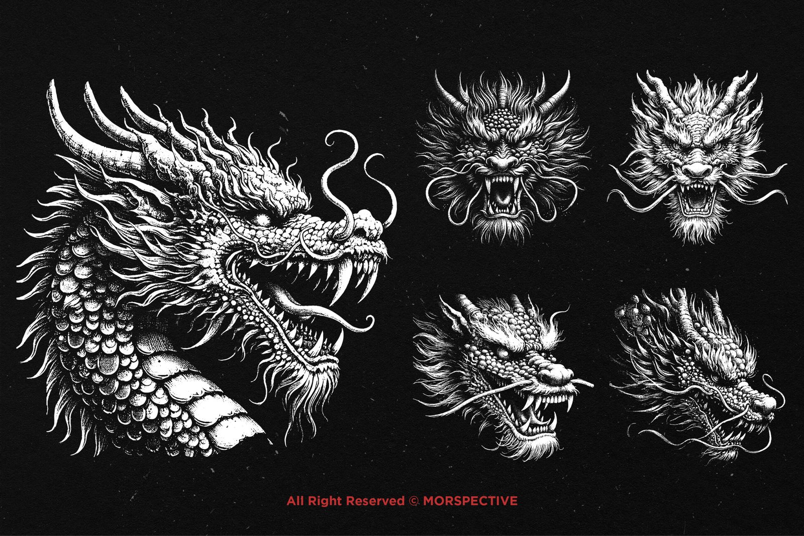 10 Bundle Dark Art Dragon Head 4 10 Bundle Dark Art Dragon Head - Image 4