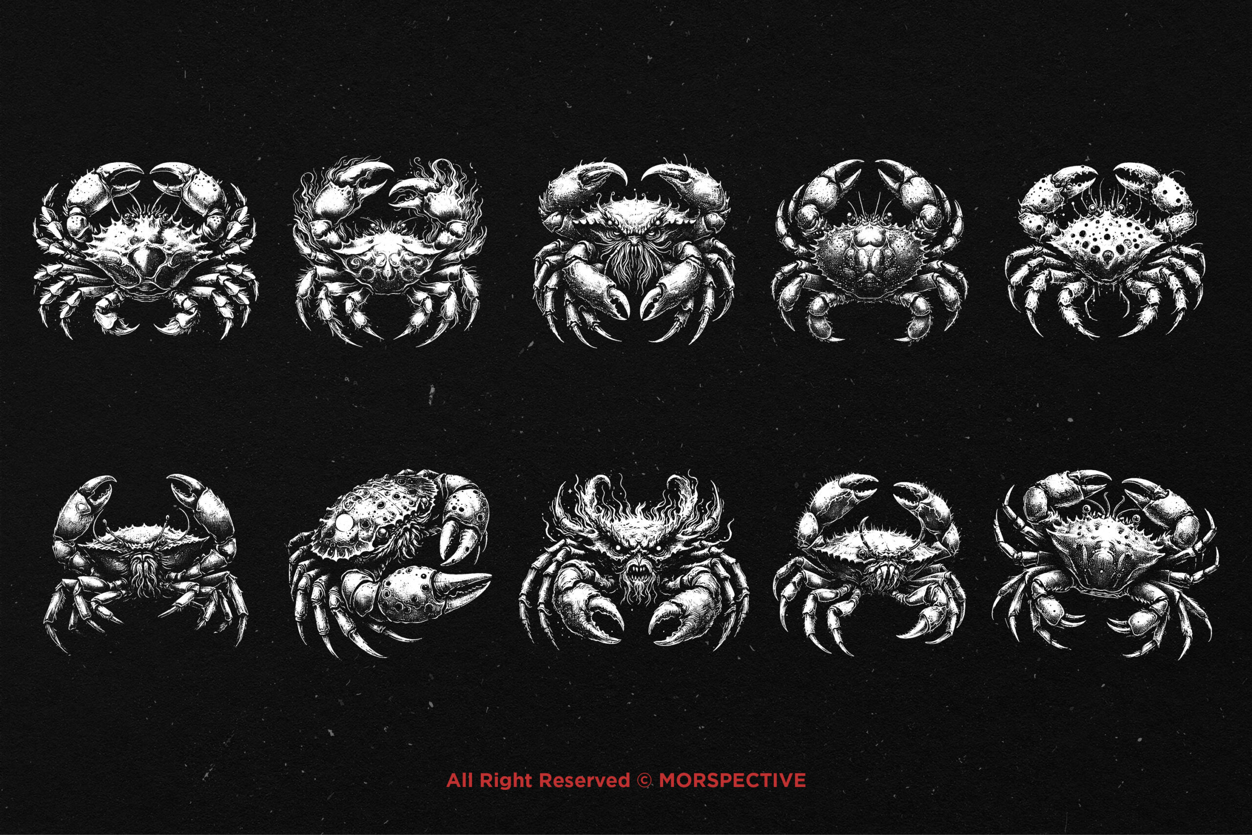 10 Bundle Dark Art Cancer Crabs - Image 5