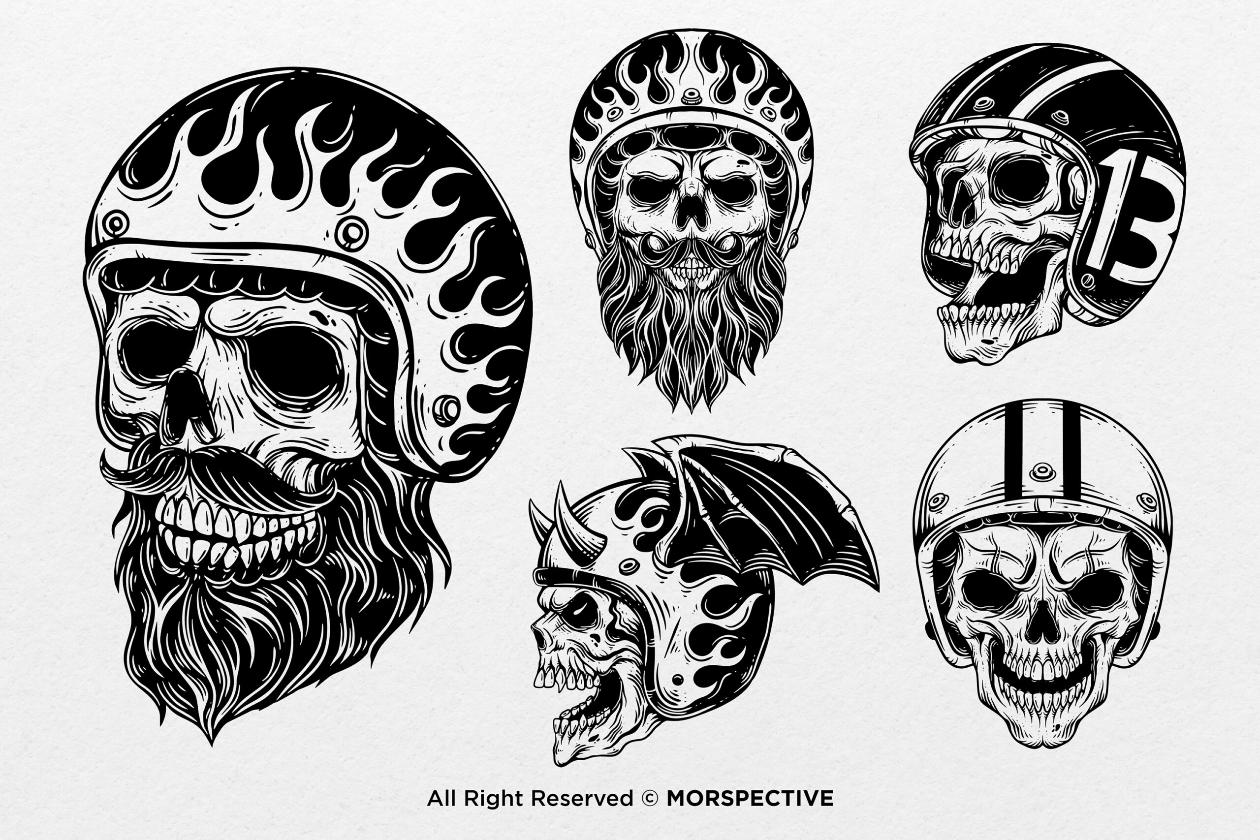 15 Set Bundle Skull Rider Bikers - Image 4