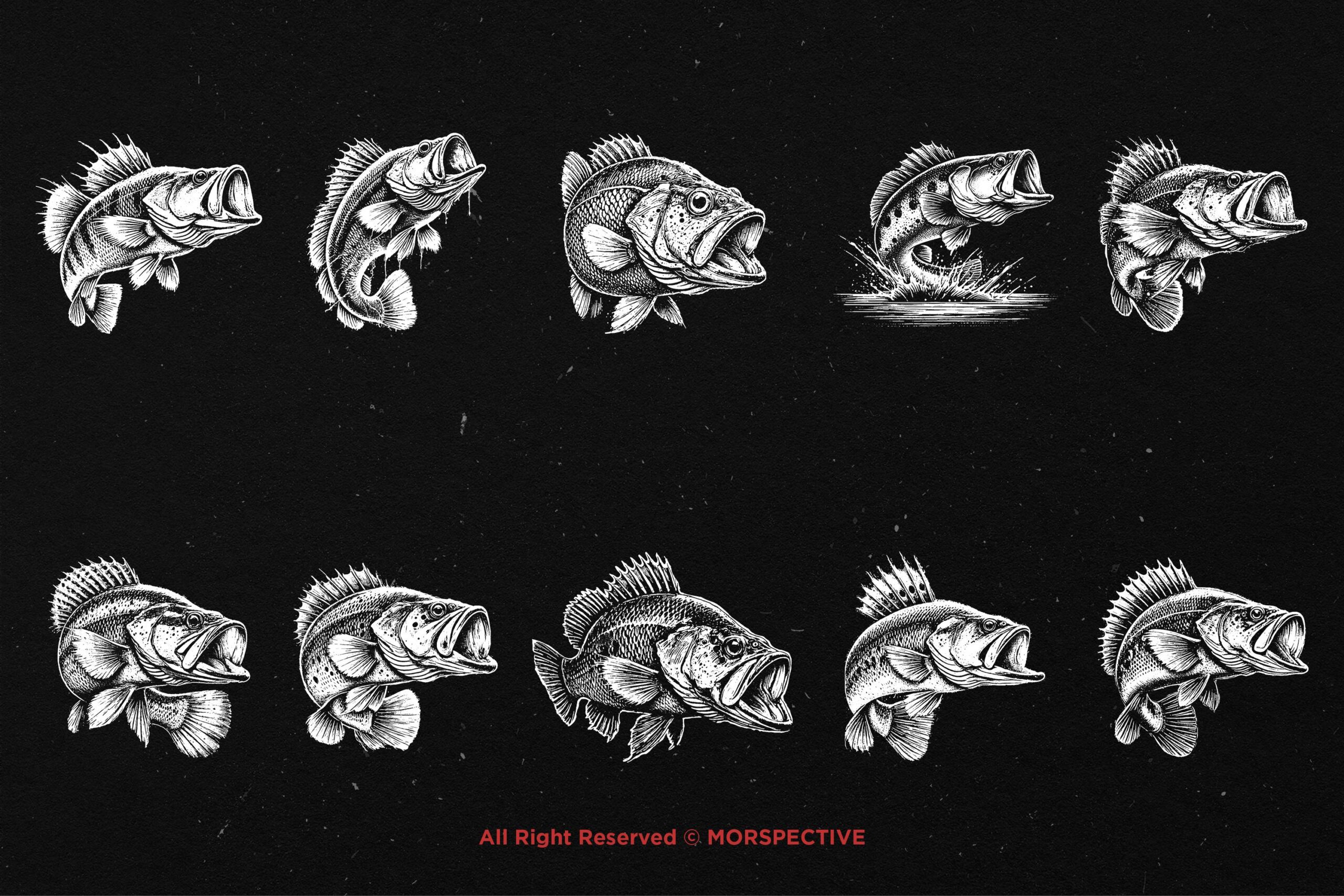 10 Bundle Dark Art Peacock Fishing Bass 5 10 Bundle Dark Art Peacock Fishing Bass - Image 5