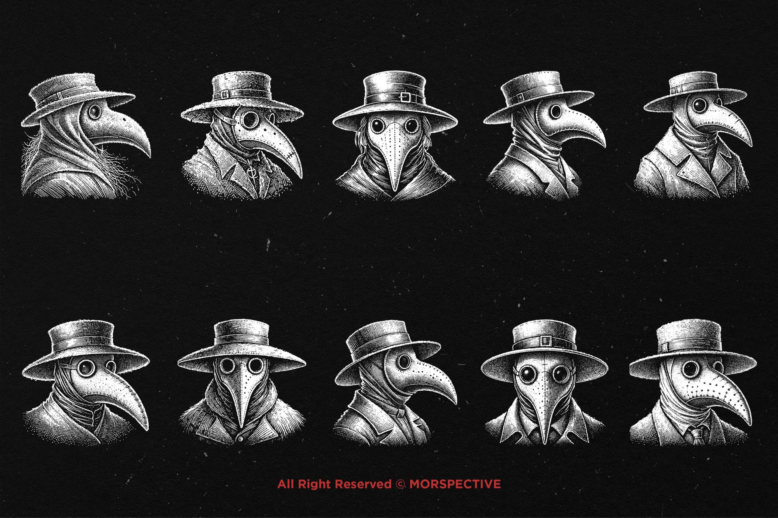 10 Bundle Dark Art Plague Doctor - Image 5