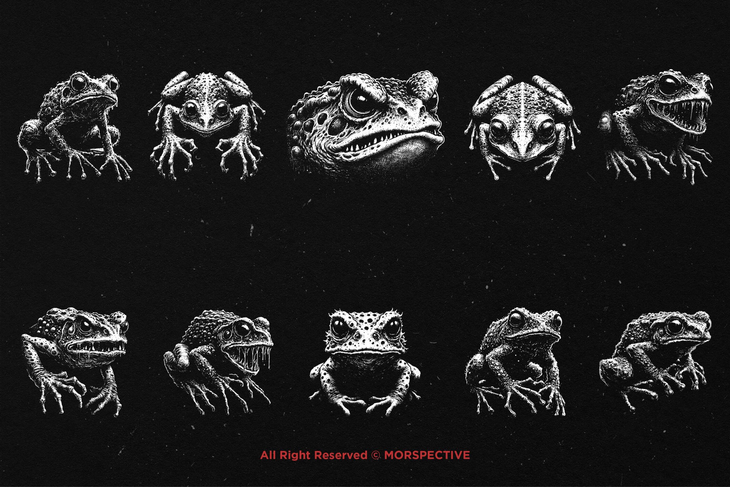 10 Bundle Dark Art Frog - Image 5