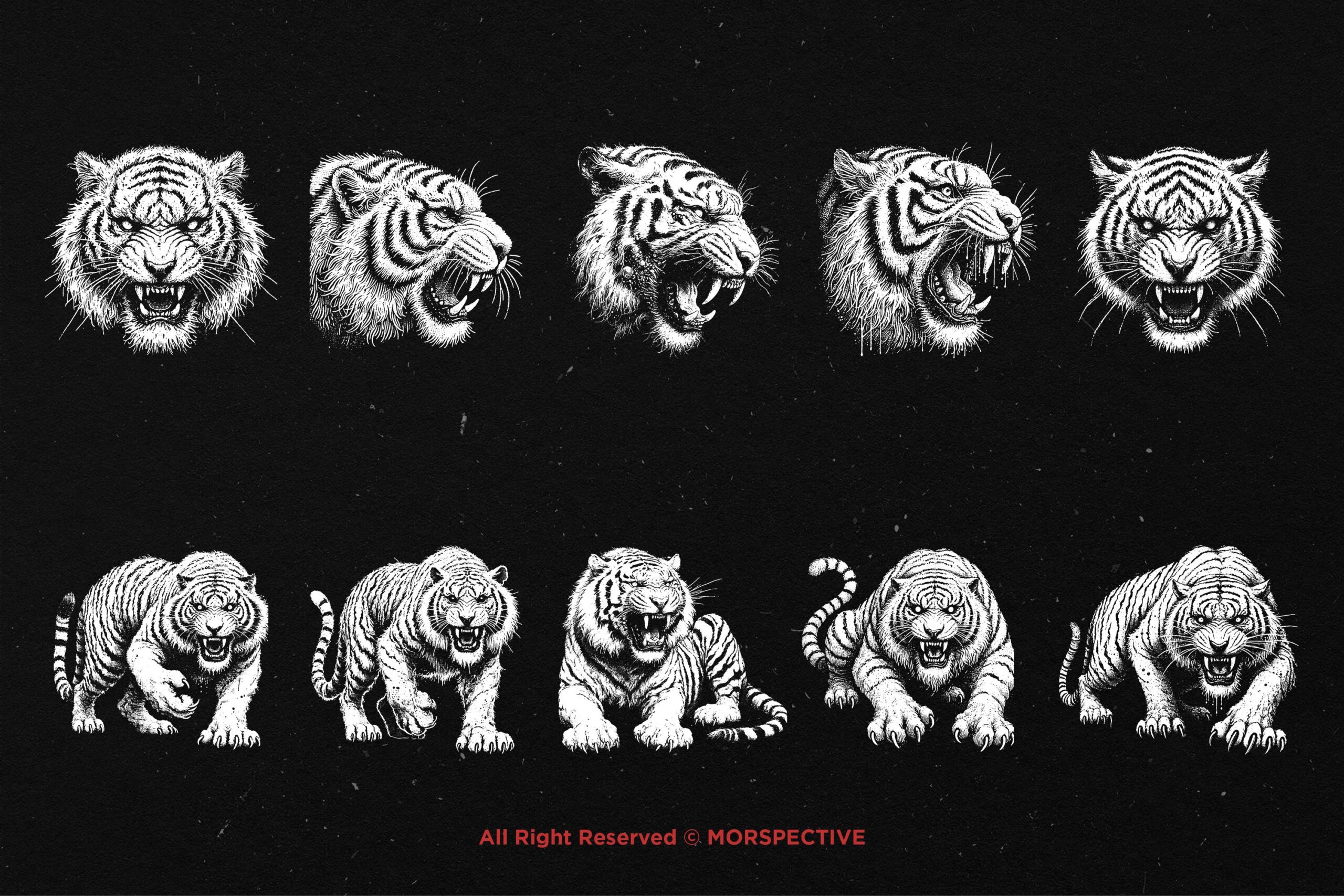 10 Bundle Dark Art White Tiger - Image 5