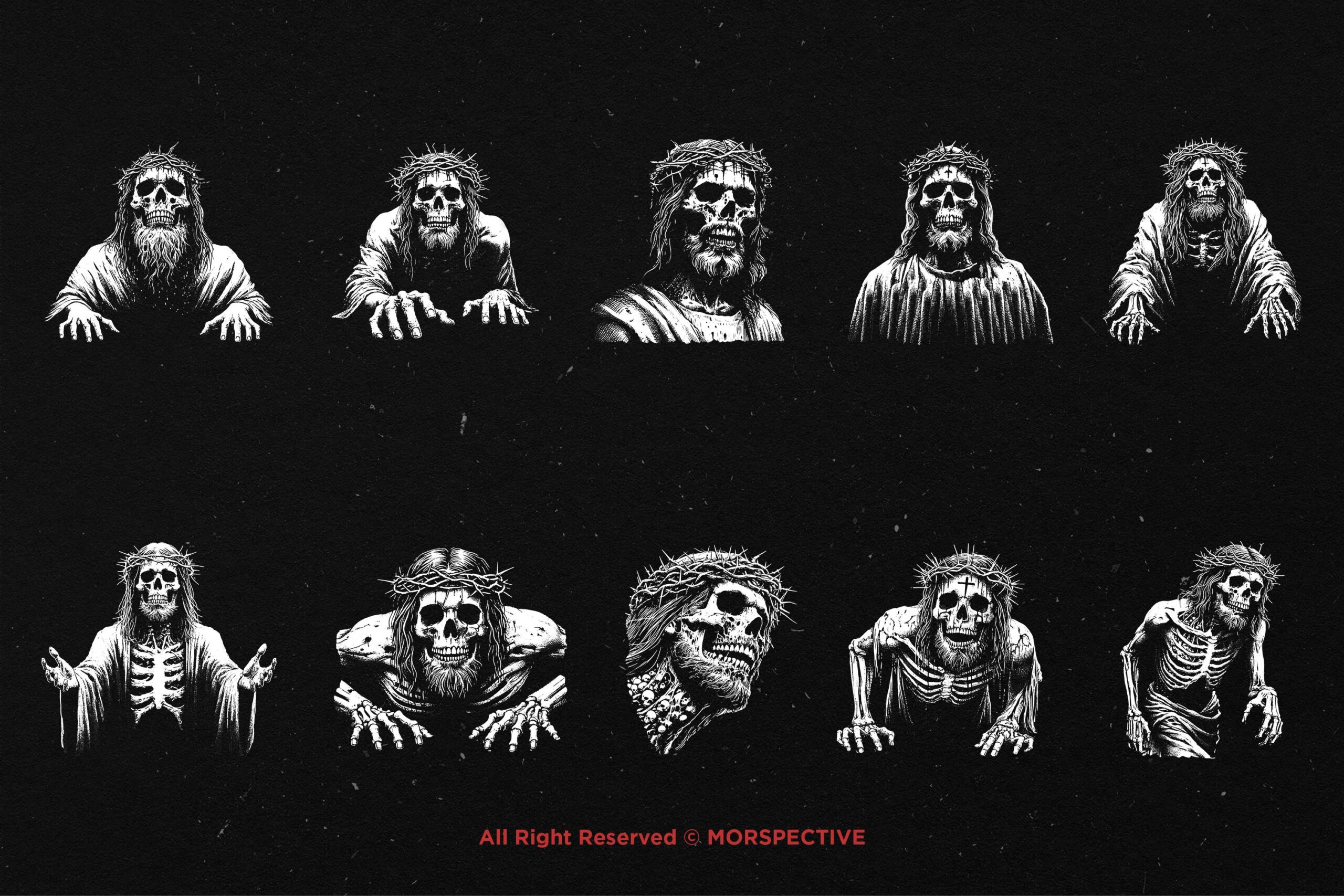 10 Bundle Dark Art Skull God - Image 5