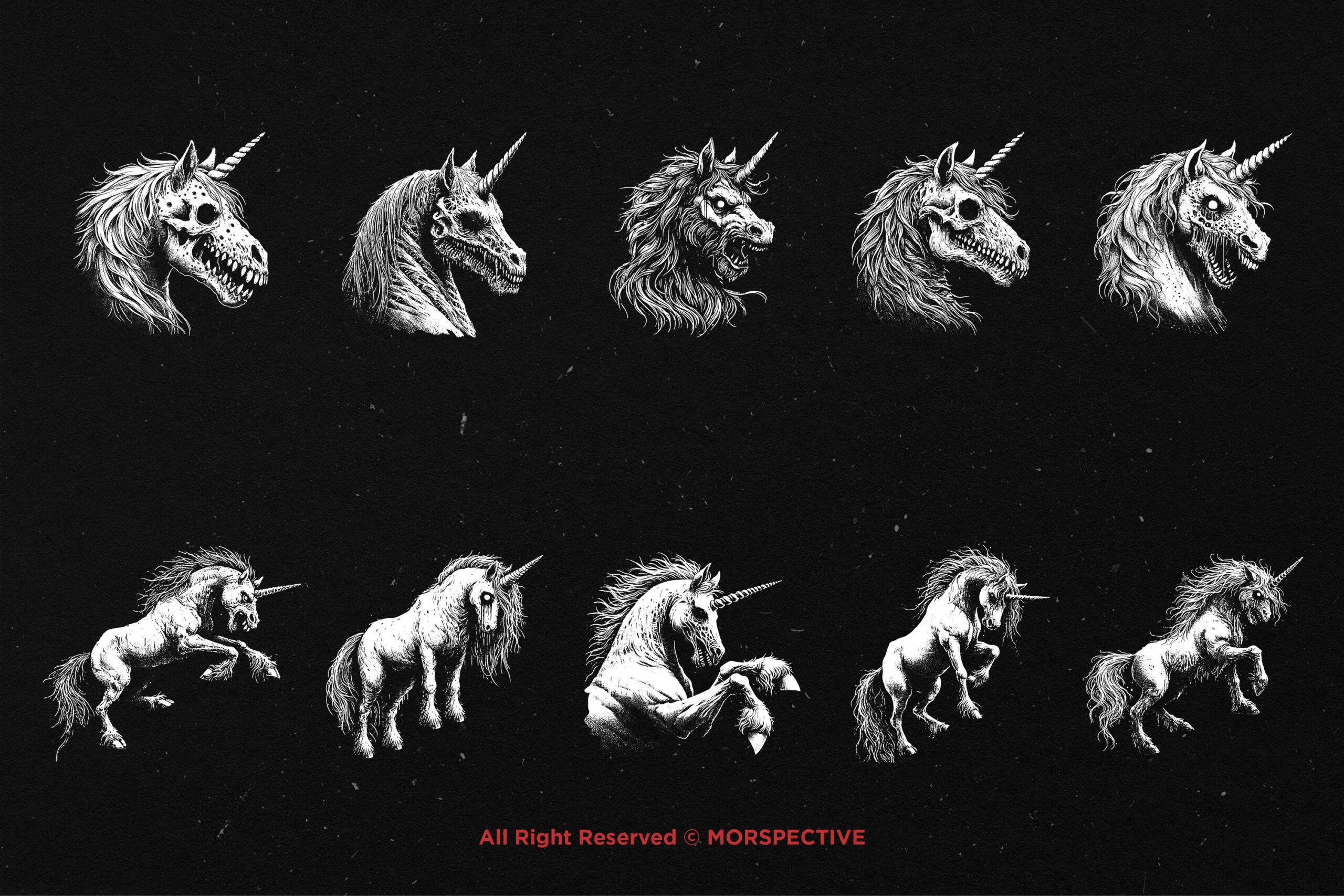 10 Bundle Dark Art Unicorn - Image 5
