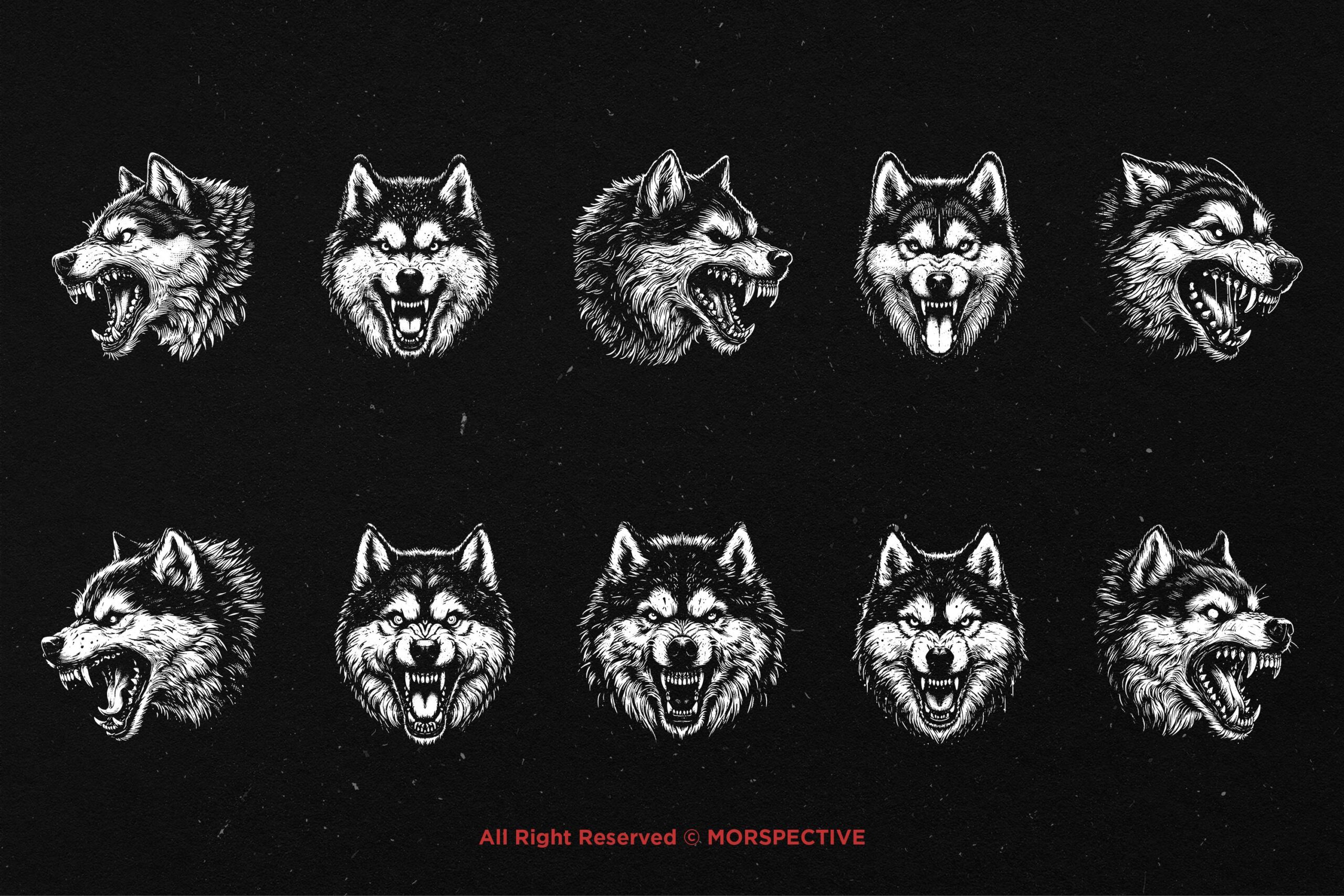 10 Bundle Dark Art Husky - Image 5