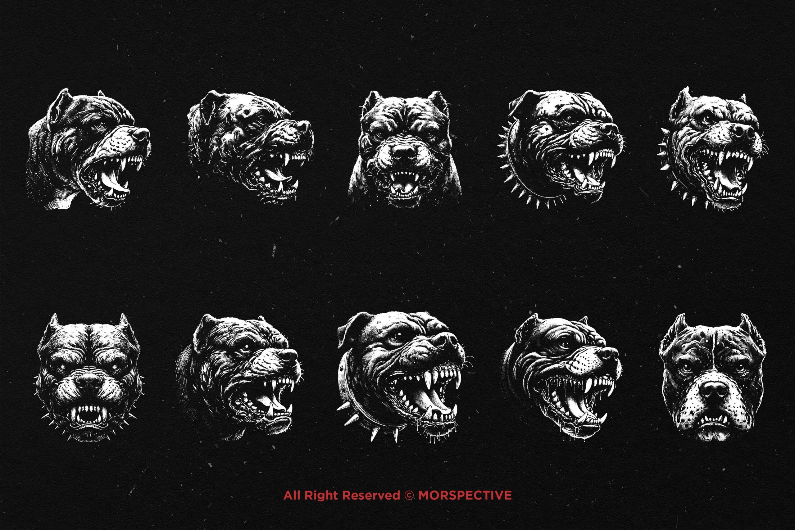 10 Bundle Dark Art Pitbull - Image 5